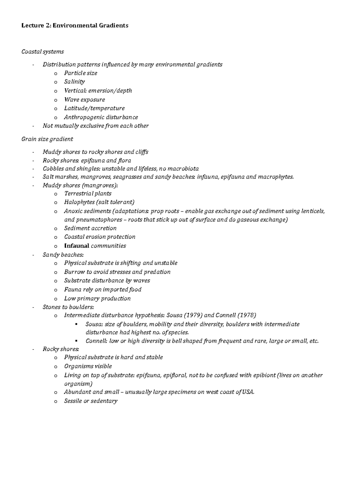 Lecture 2 Environmental Gradients - Lecture 2: Environmental Gradients ...