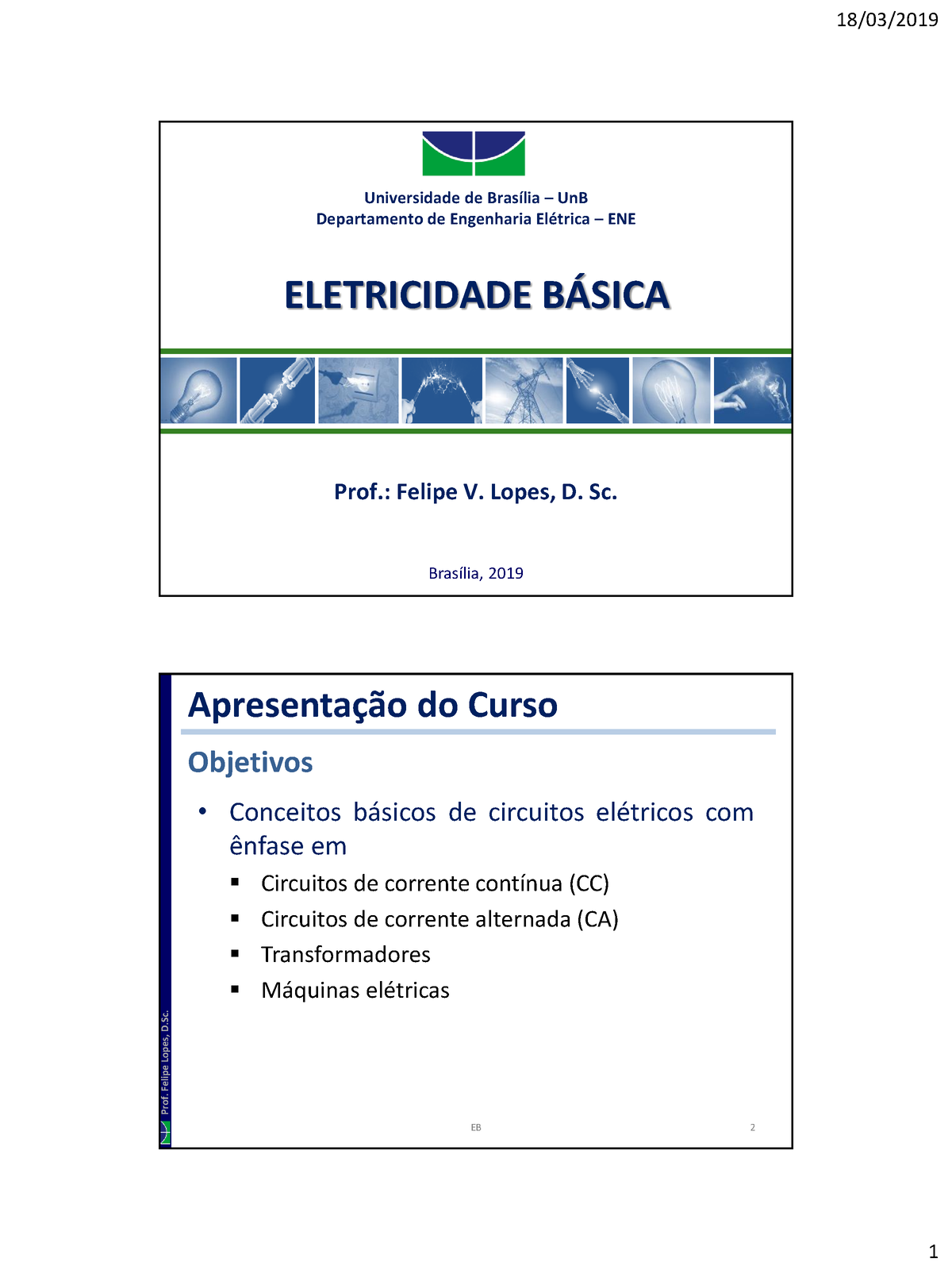 Circuitos Elétricos I - Conceitos Basicos