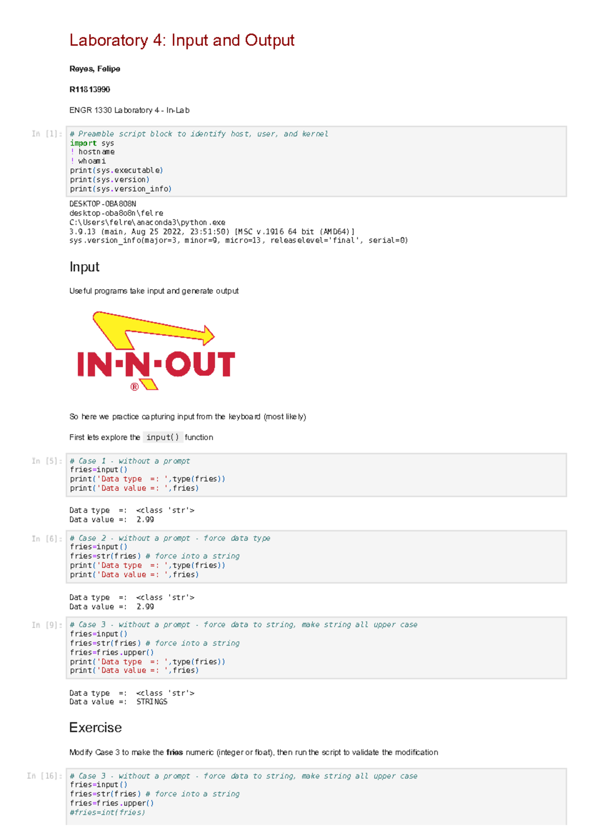 Lab04 - Laboratory 4: Input and Output Reyes, Felipe R ENGR 1330 ...