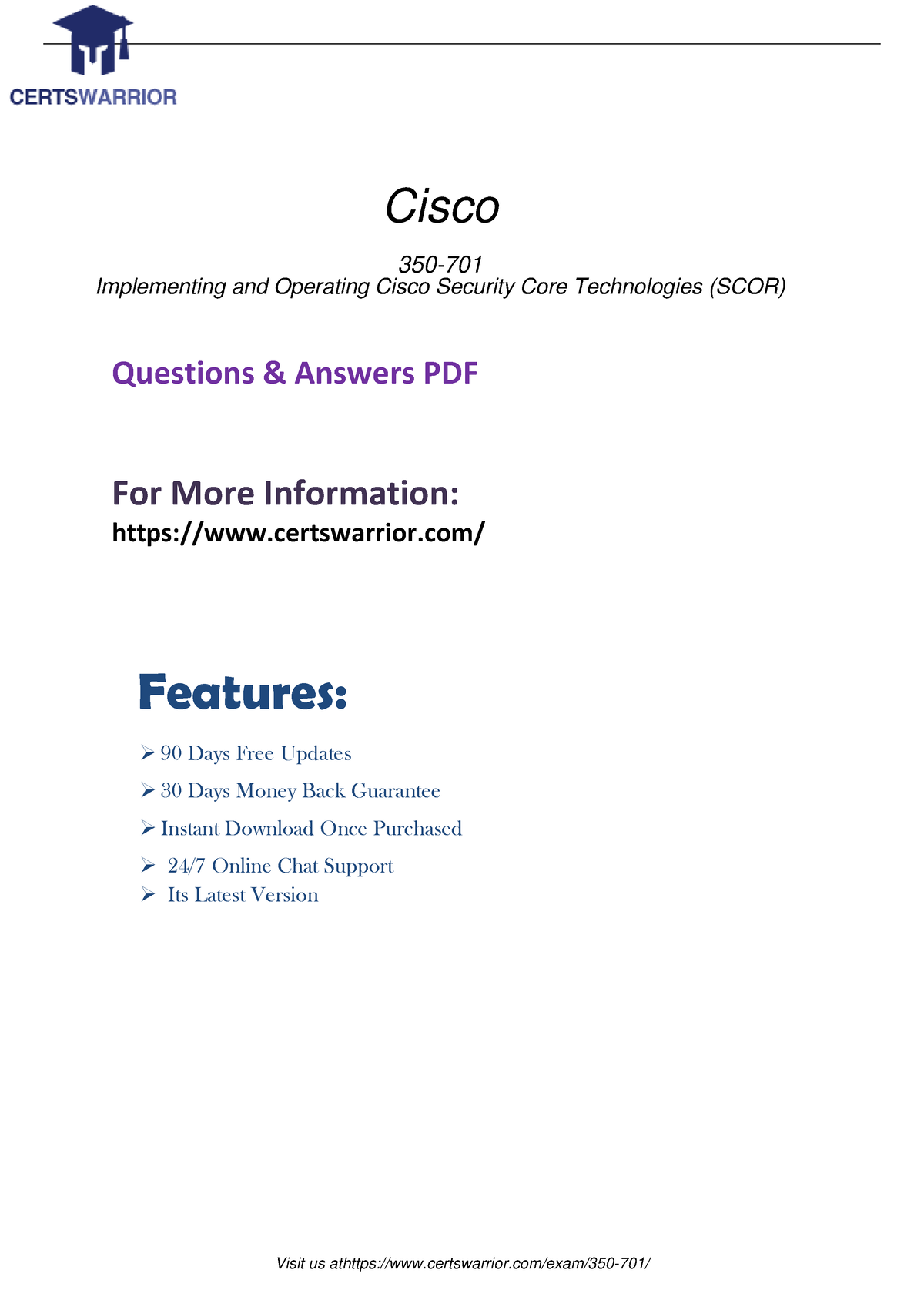 100% Updated CCNP Security Core SCOR 350 701 Dumps - Questions &  Answers PDF For More - Sns-Brigh10