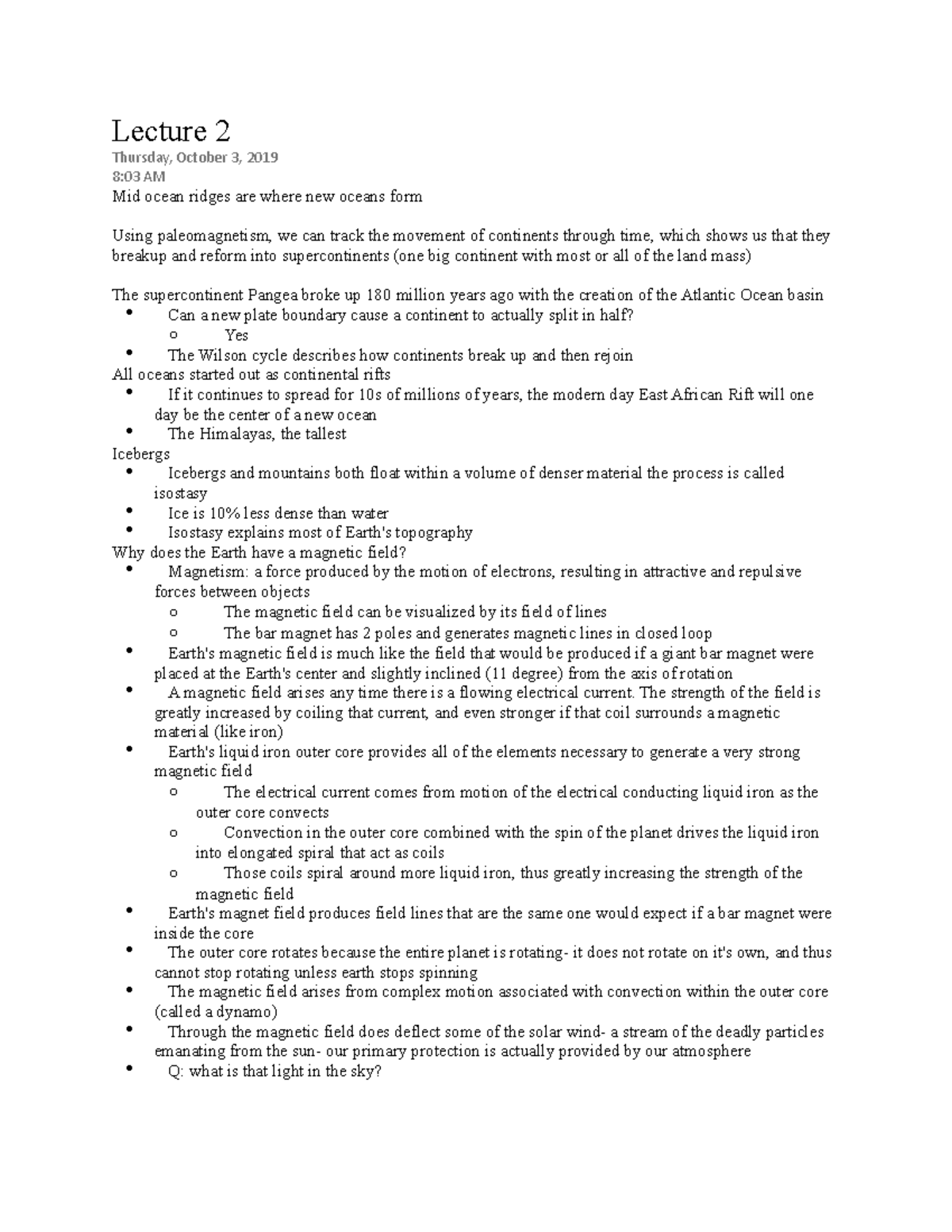 Lecture 2 Geo - lec2 - Lecture 2 Thursday, October 3, 2019 8:03 AM Mid ...
