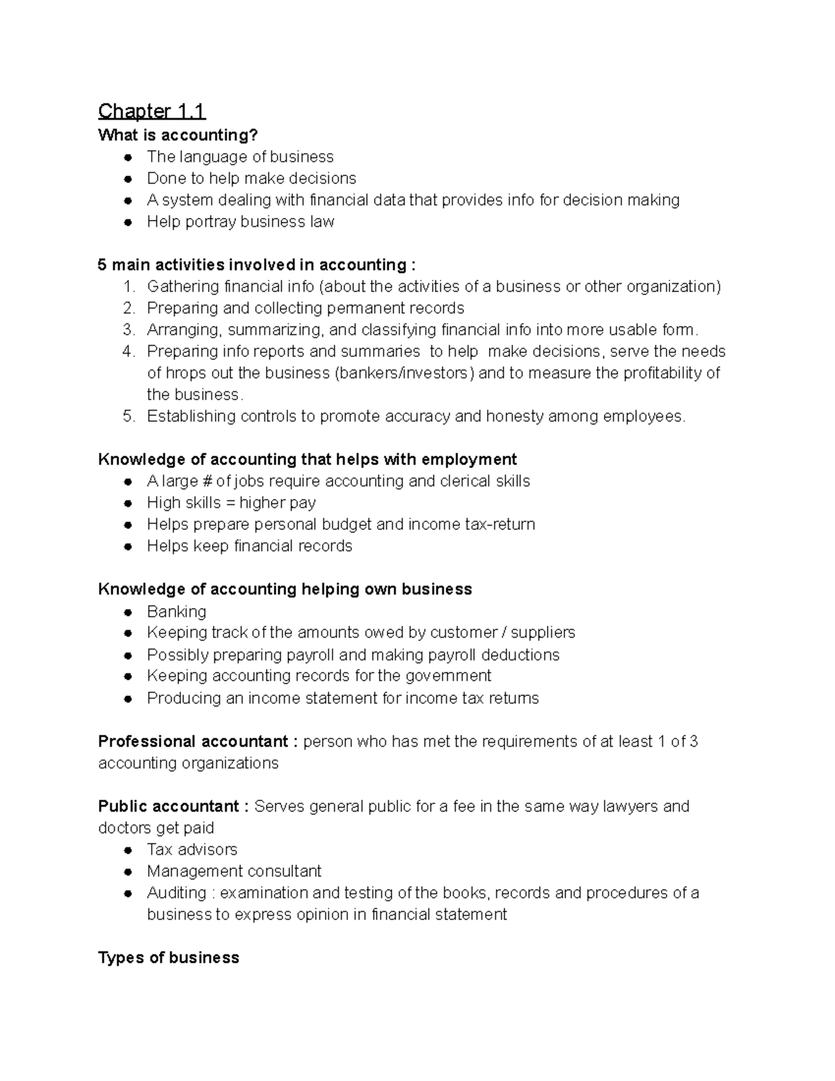 Chapter 1 Accounting - Chapter 1. What Is Accounting? The Language Of ...