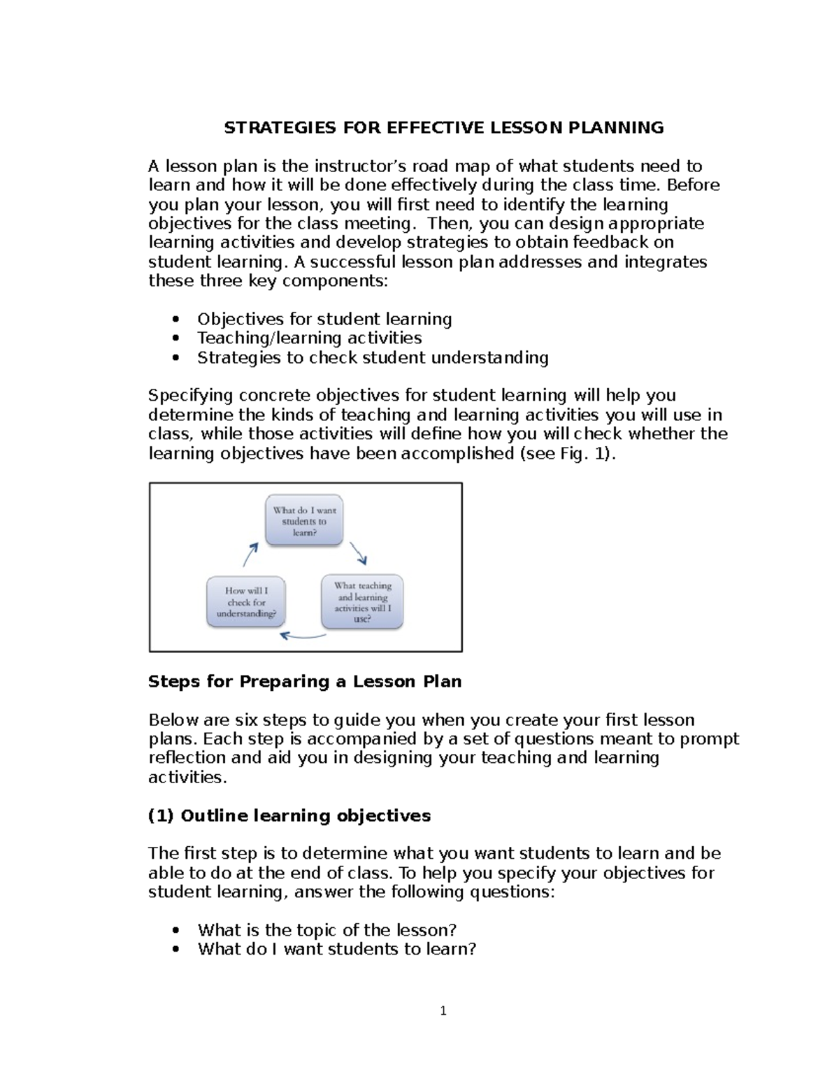 Educ 212 Strategies for Effective Lesson Planning 2 - STRATEGIES FOR ...