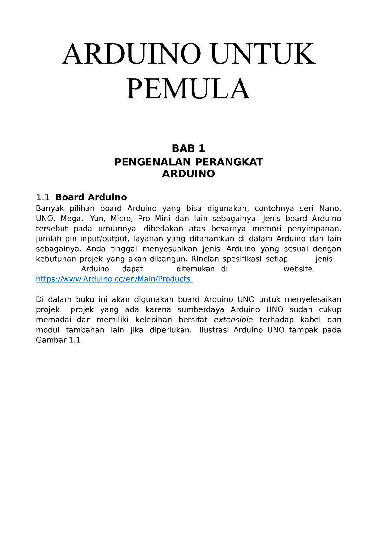 Arduino Pemula Dan Proyeknya - ARDUINO UNTUK PEMULA BAB 1 PENGENALAN ...