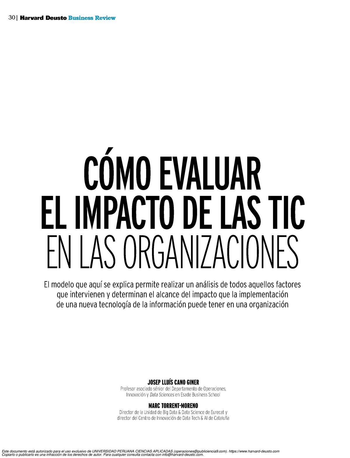 Ad170 Cómo Evaluar El Impacto De Las Tic En Las Organizaciones 30