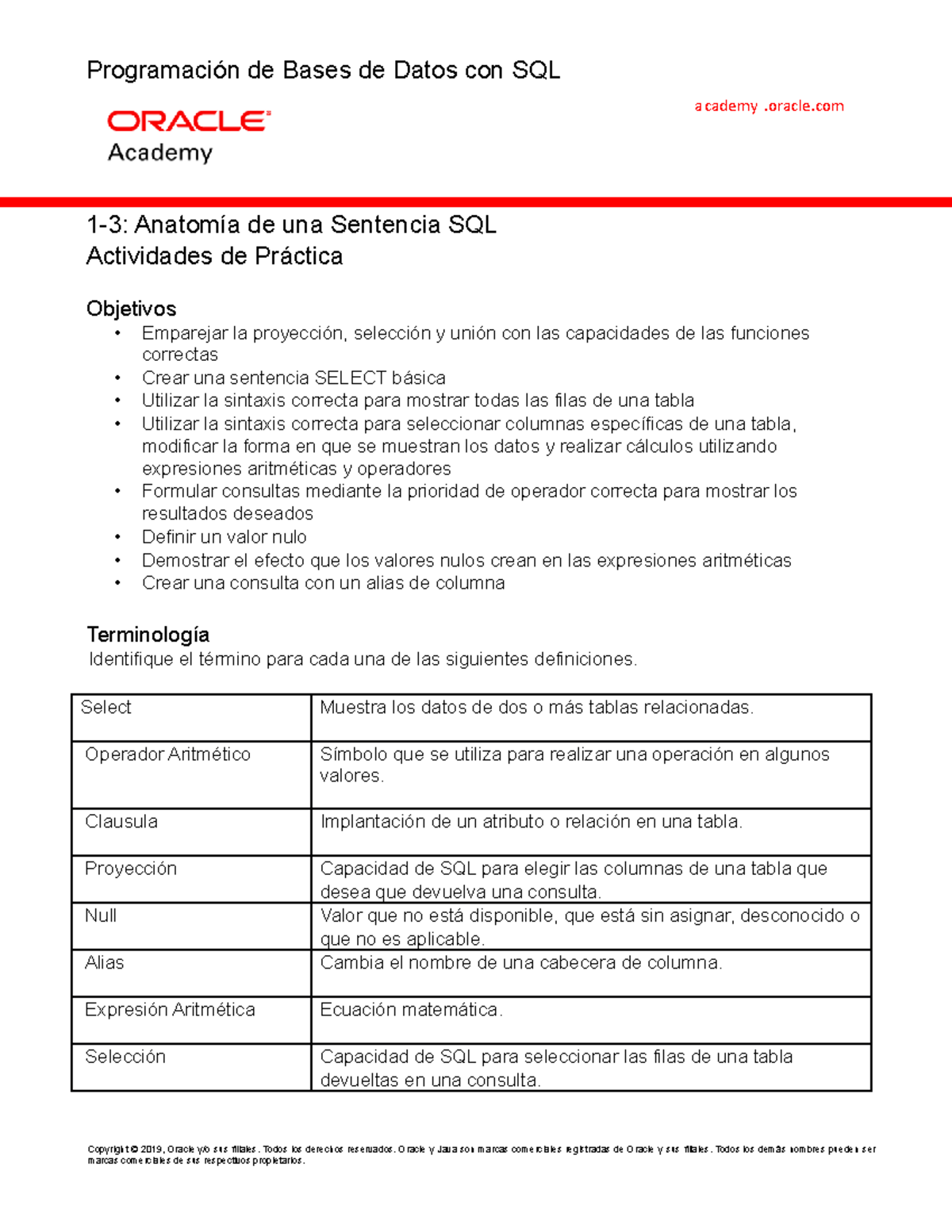 DP 1 3 - Programación de Bases de Datos con SQL 1-3: Anatomía de una ...