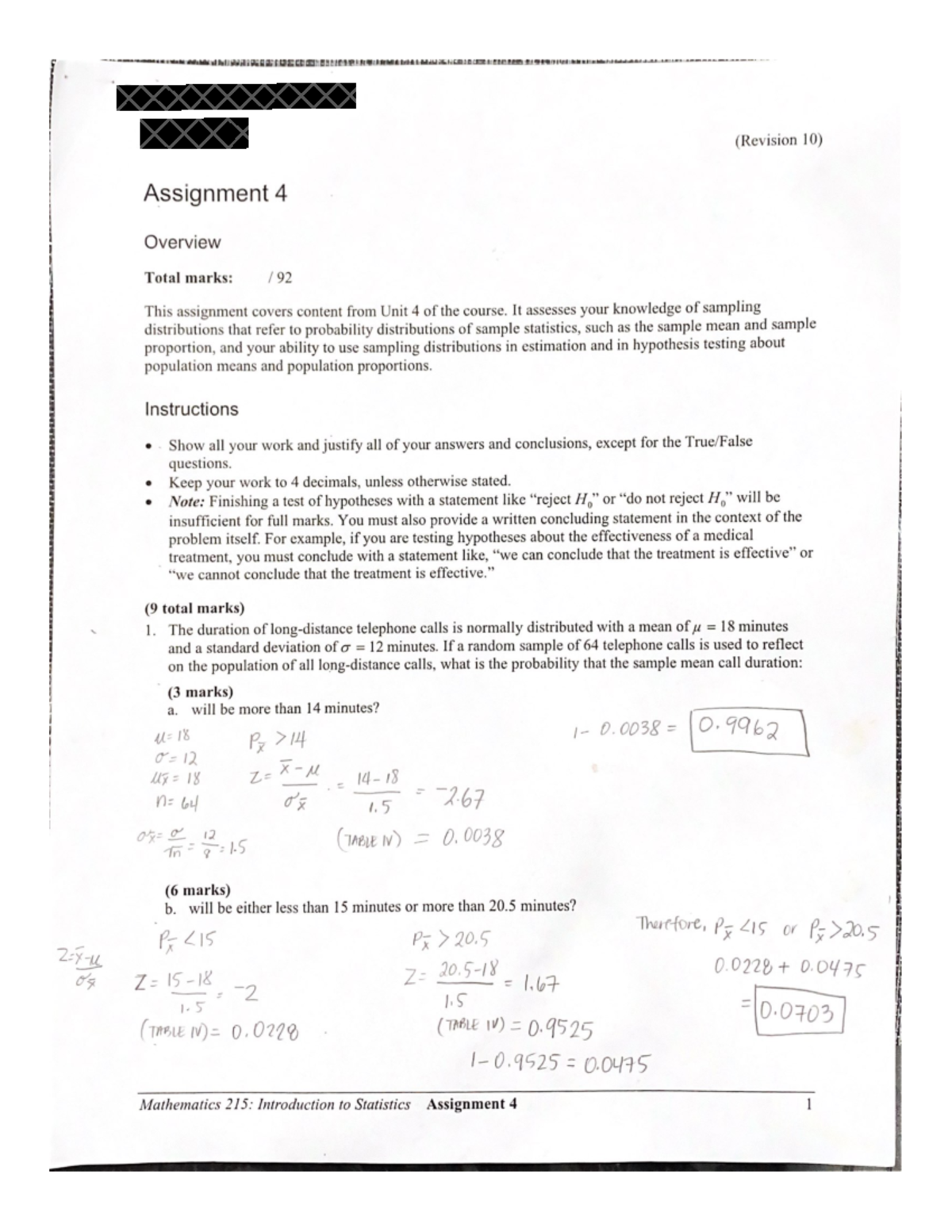 assignment 5 math 215