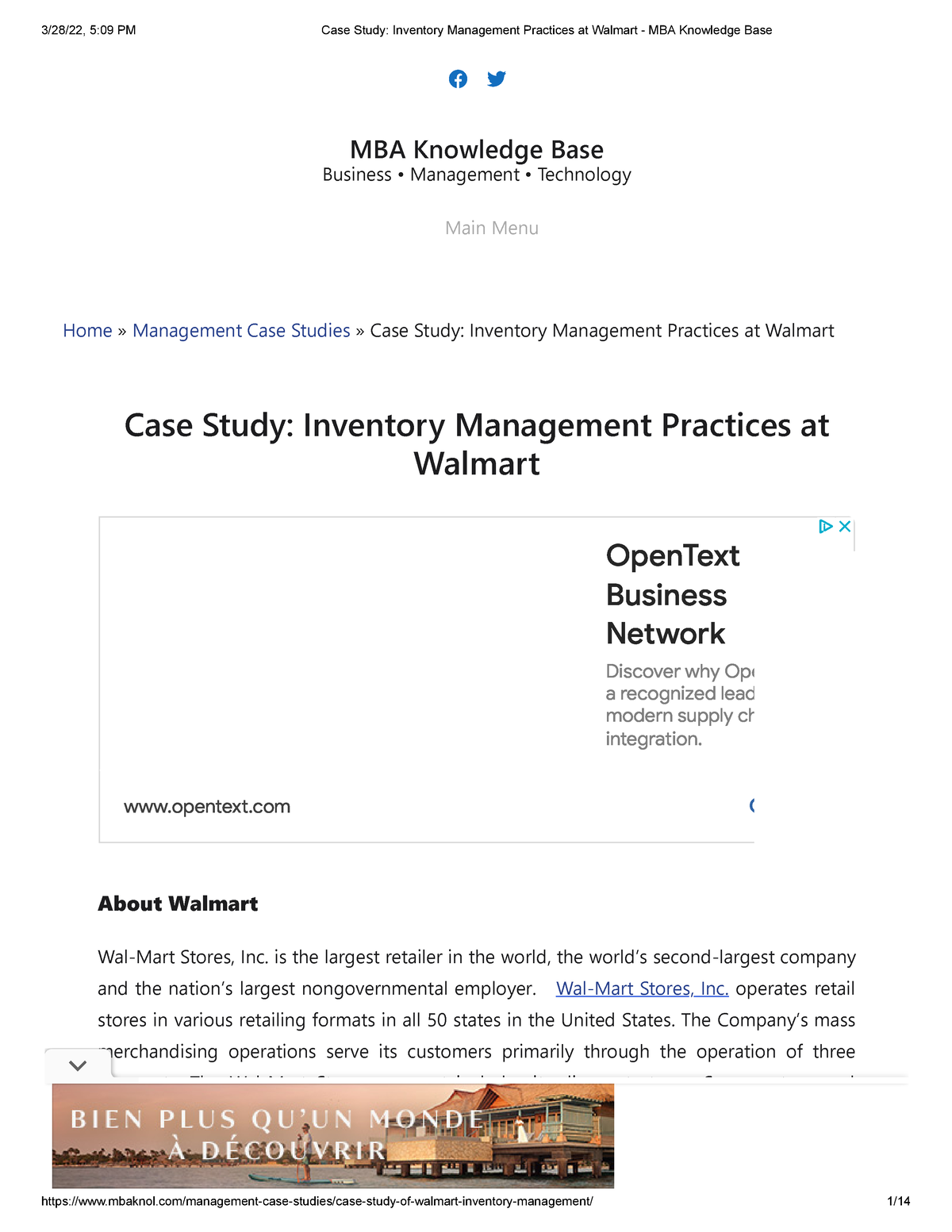 walmart inventory management case study