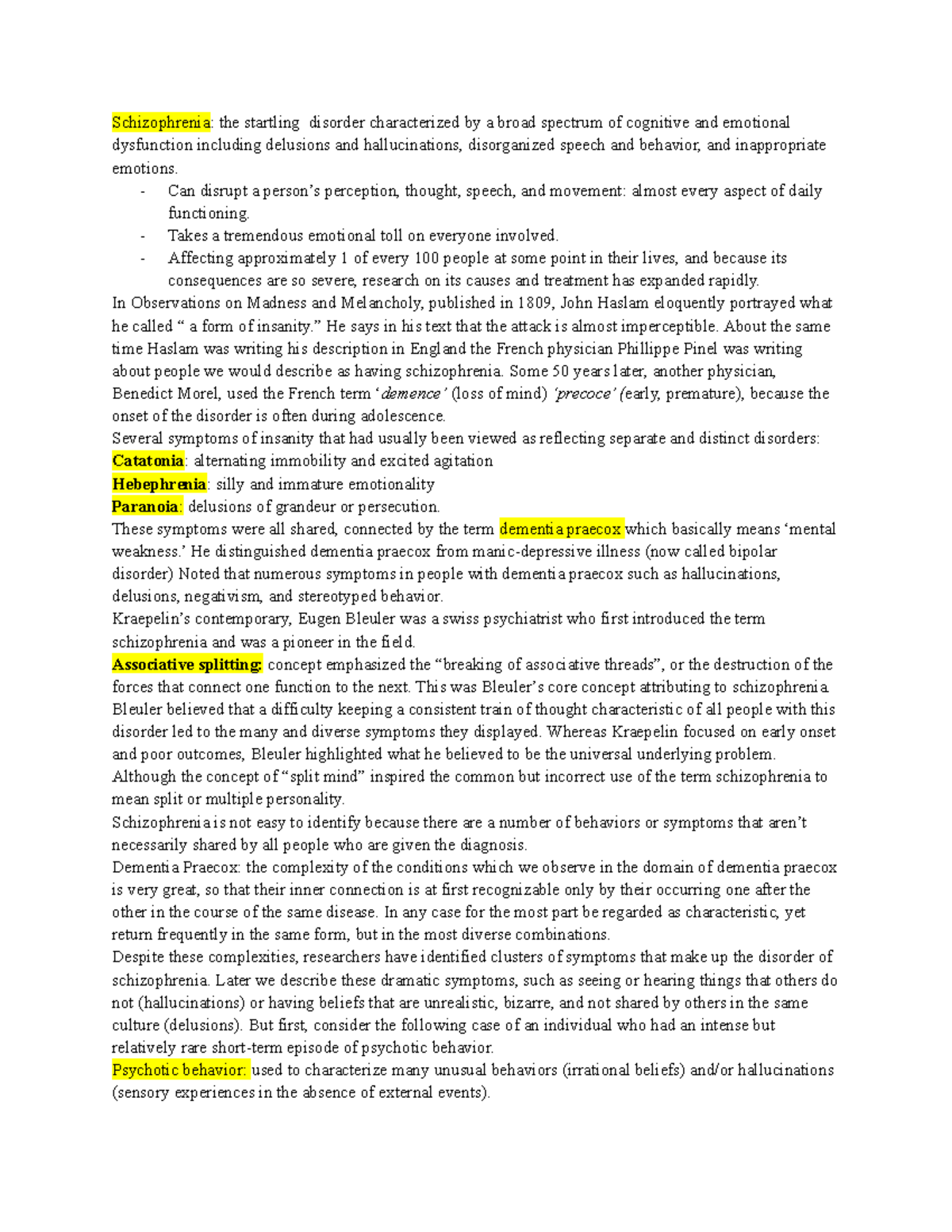 Chapter 13 - Schizophrenia Spectrum - Schizophrenia: the startling ...
