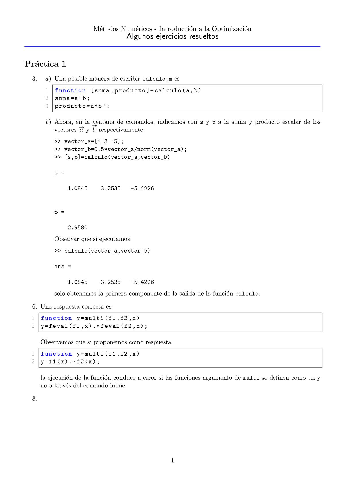 Ejercicios Resueltos - M ́etodos Num ́ericos - Introducci ́on A La ...