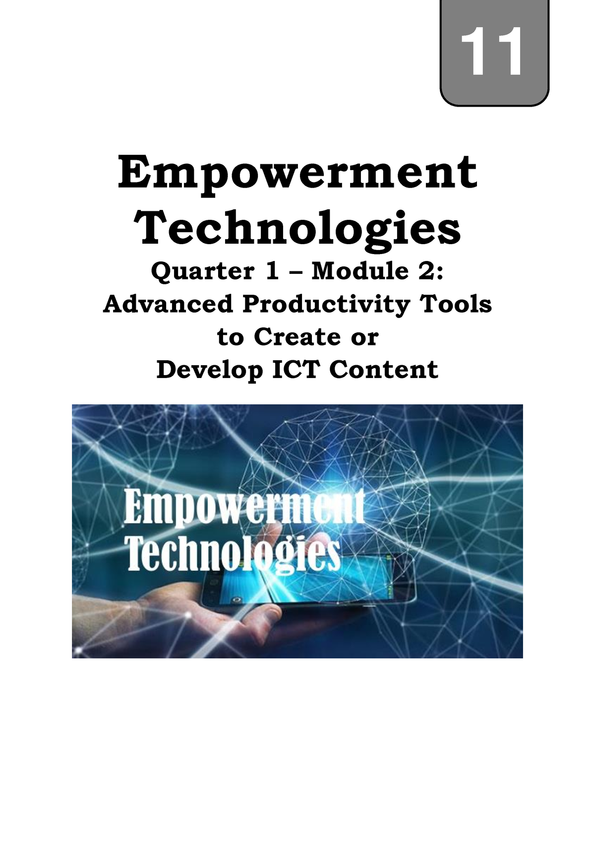 Empowerment Technology - Empowerment Technologies Quarter 1 – Module 2 ...