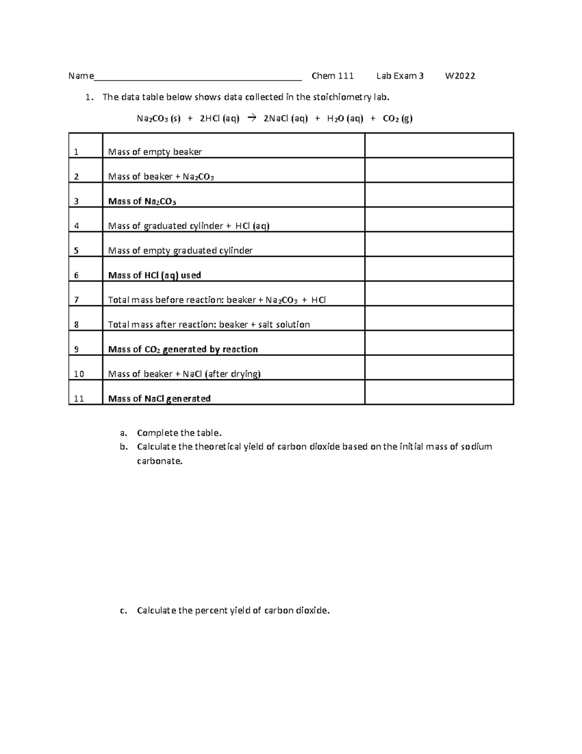 Lab Exam 3 Preview S22 lab exam notes for exam 3 chemistry Studocu