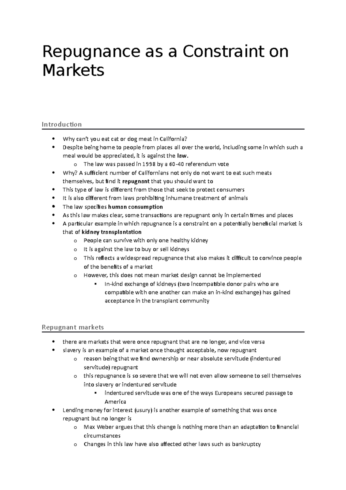 summary-repugnance-as-a-constraint-on-markets-repugnance-as-a