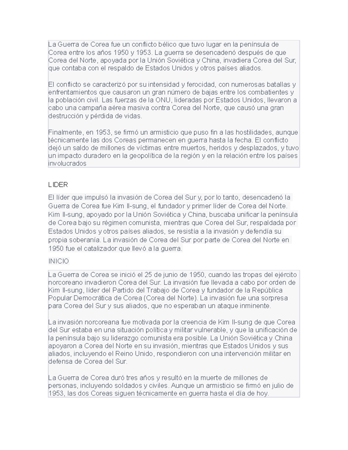 Guerra DE Corea La Guerra de Corea fue un conflicto bélico que tuvo