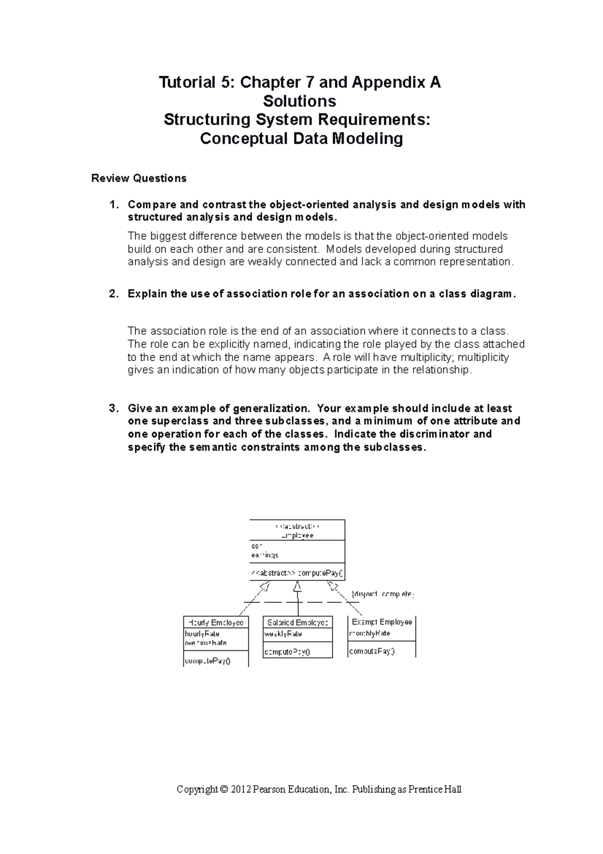 Tutorial 5 Solution 248 Information Systems Analysis And Design Studocu