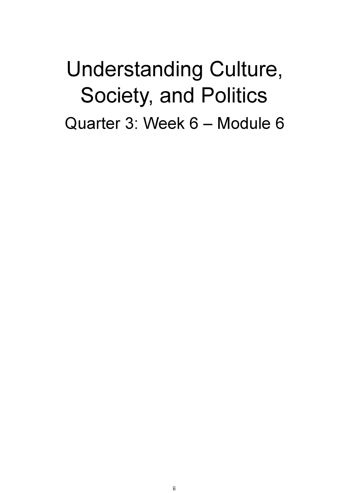 UCSP W6 Module-B-Student-Copy - Understanding Culture, Society, And ...