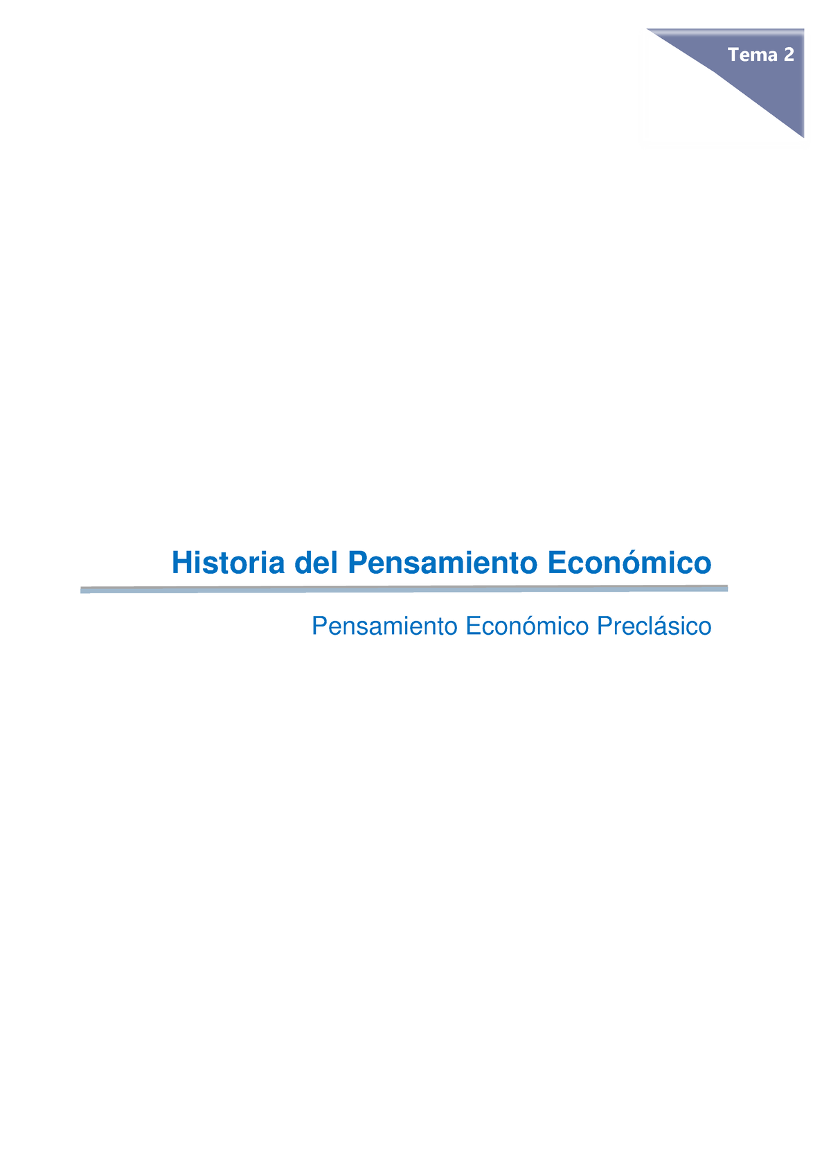 Historia Pensamiento Econo 769mico Tema 2 - Tema 2 Historia Del ...