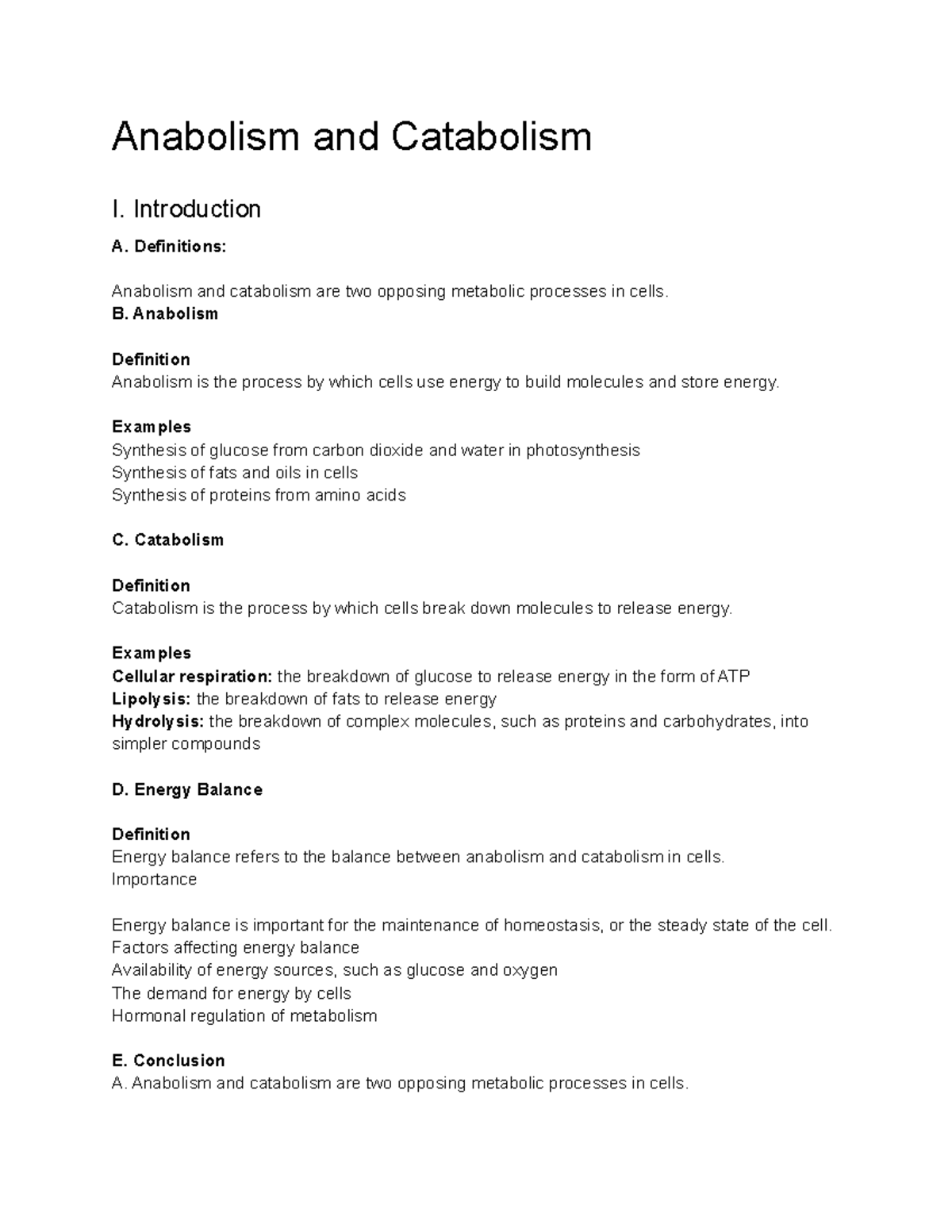 Microbiology (BIO-2010 ) Lecture 12 - Anabolism and Catabolism ...