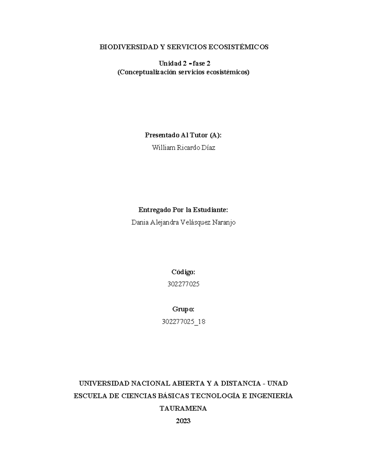 Biodiversidad Y Servicios Ecosistémicos BIODIVERSIDAD Y SERVICIOS