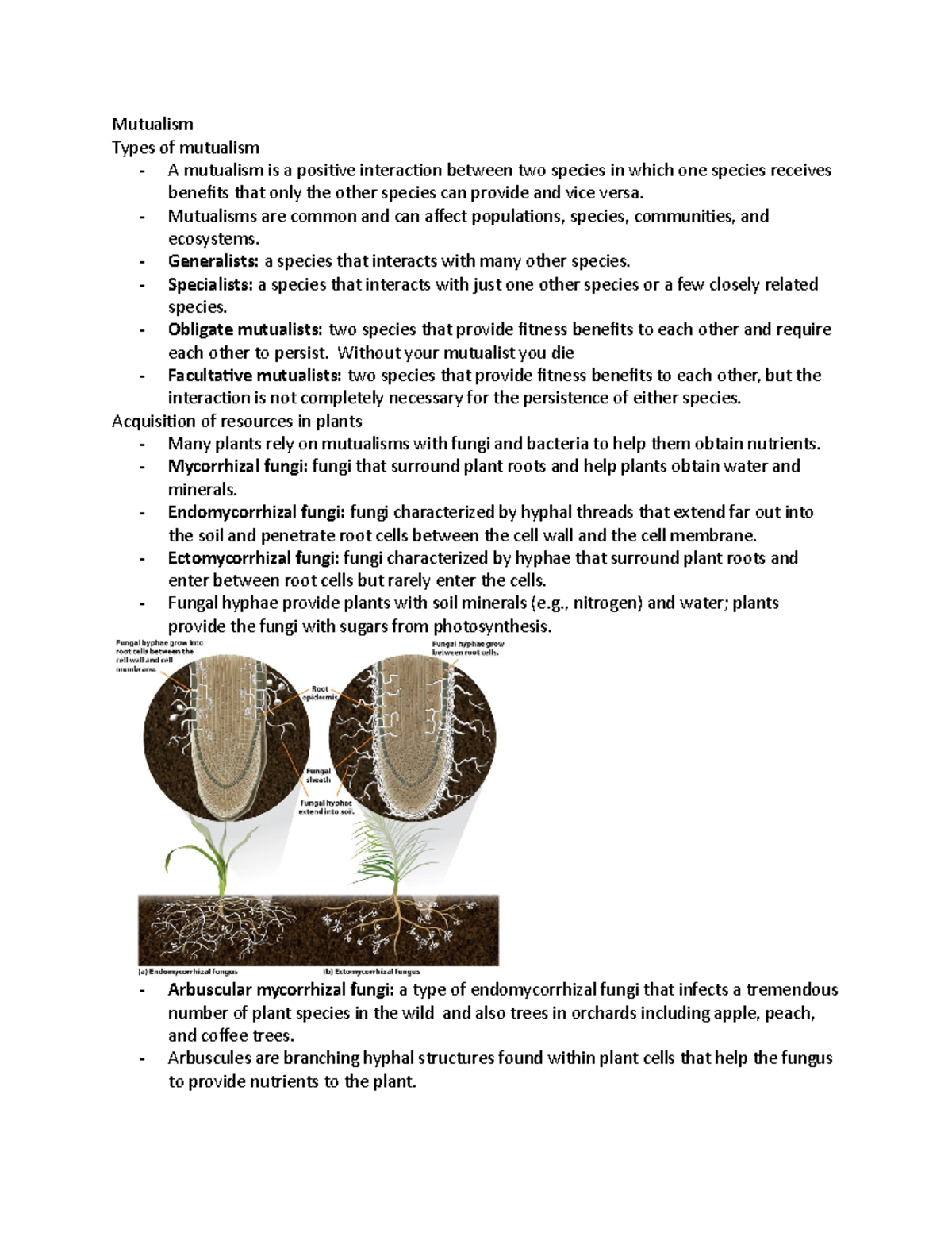 Types of Mutualism in Ecology - Studocu