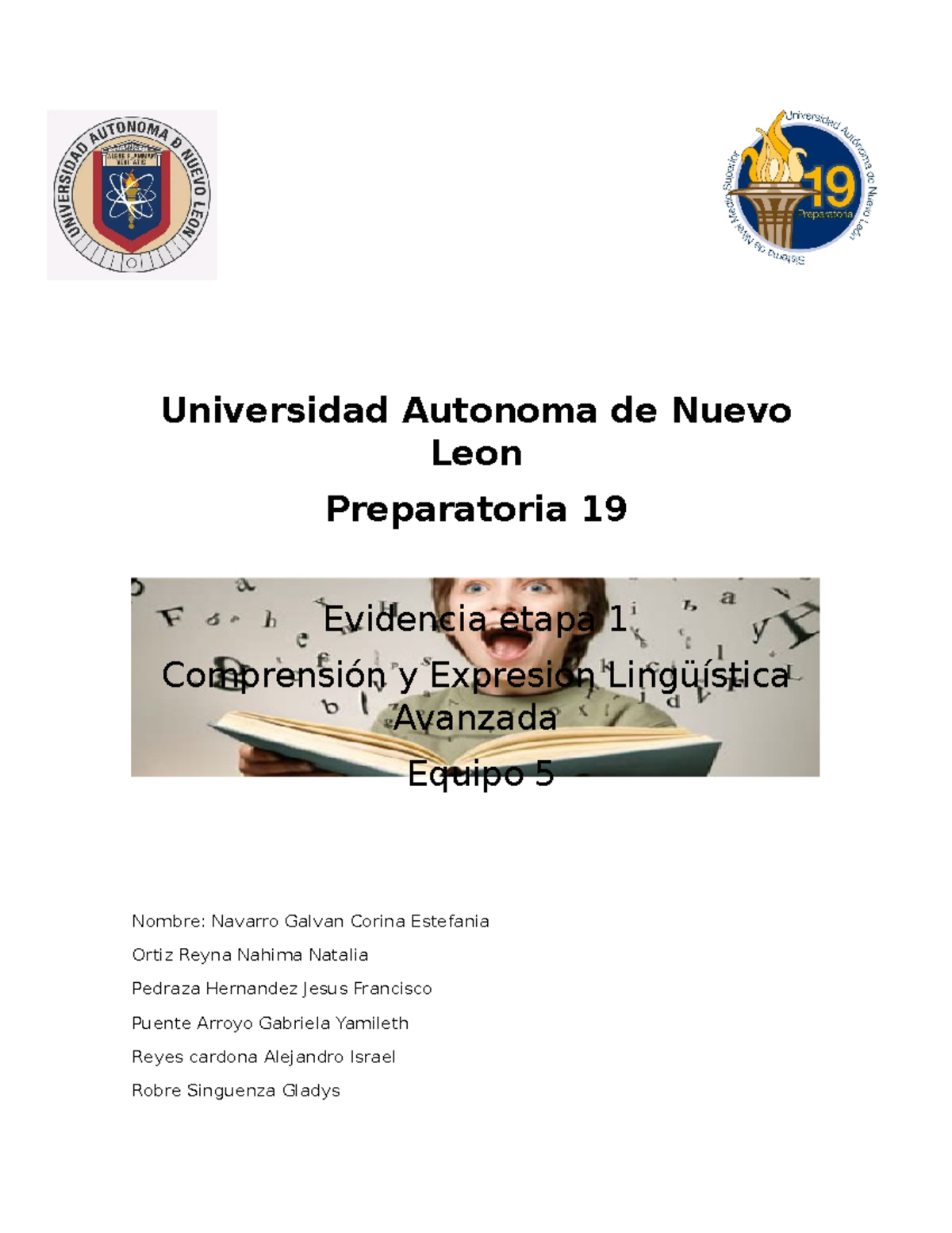 E1 EQ5 Cy ELA 303 - EVIDENCIA - Universidad Autonoma de Nuevo Leon ...