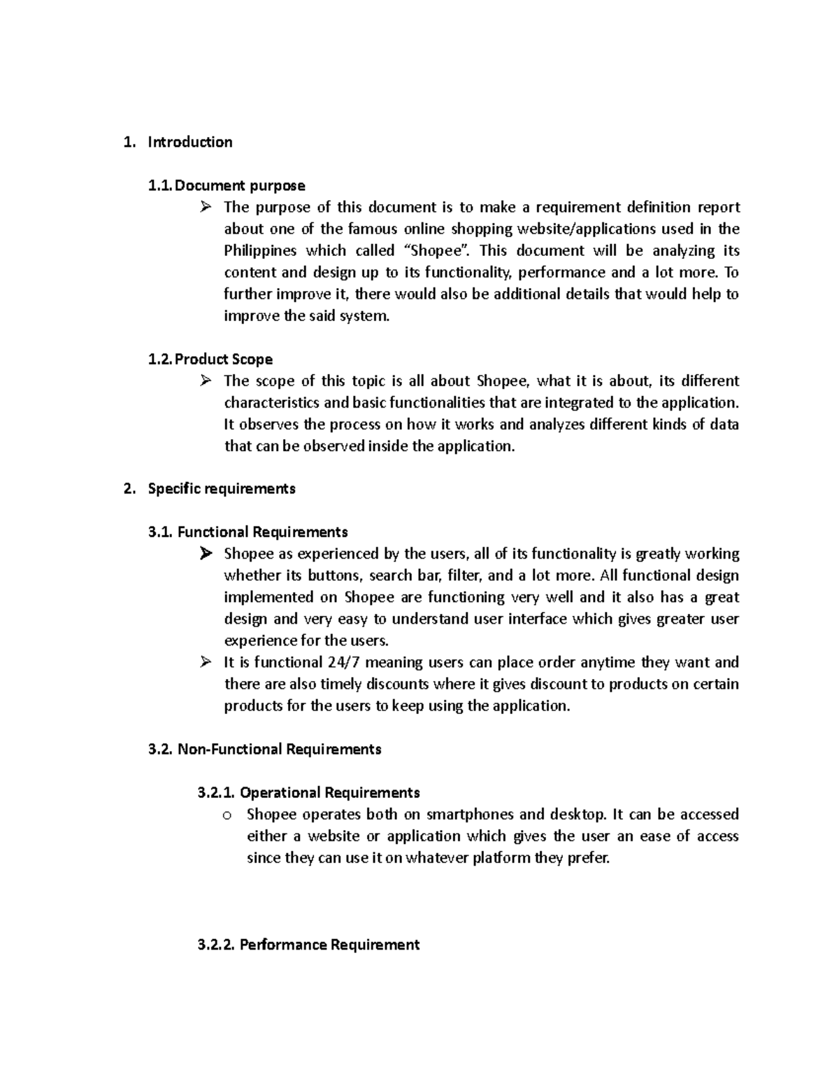 Requirement Definition Report - Introduction 1.1 Purpose The Purpose Of 