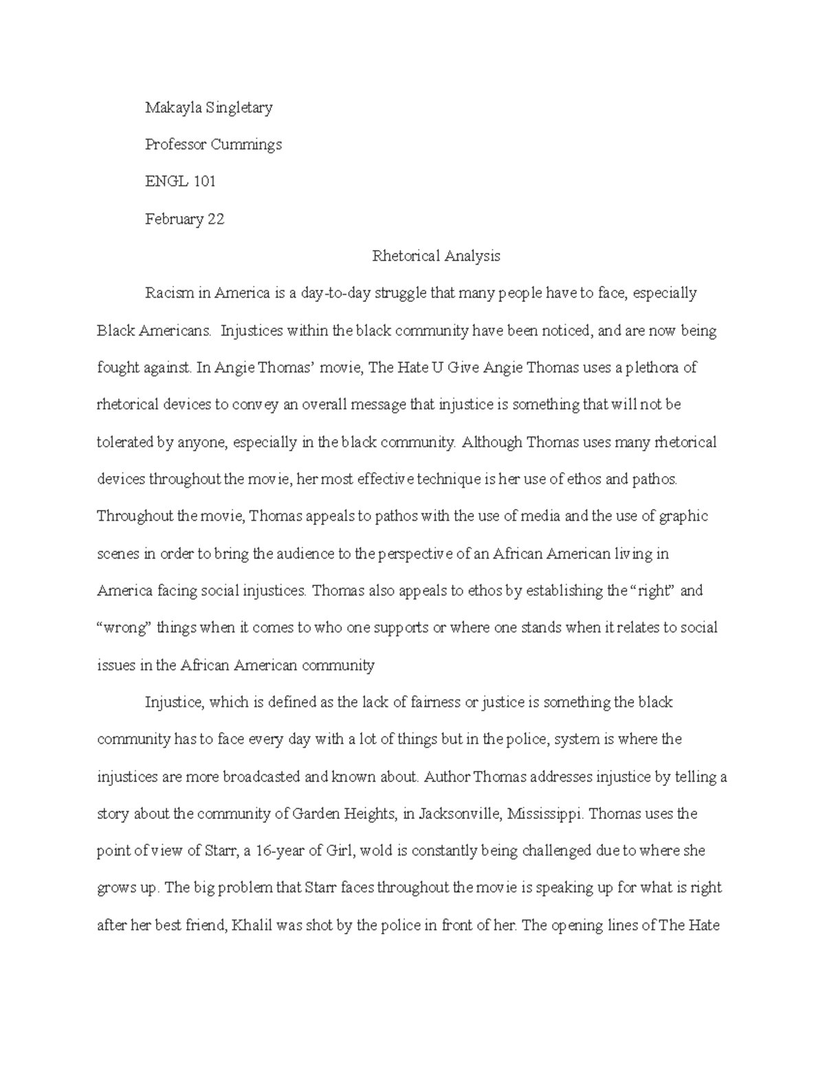 what is a rethorical analysis essay