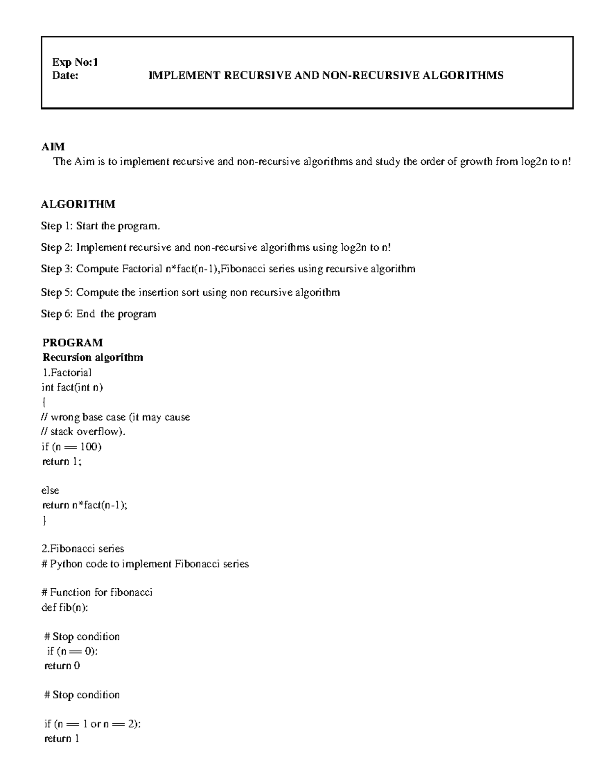 daa-lab-manual-important-exp-no-date-implement-recursive-and-non