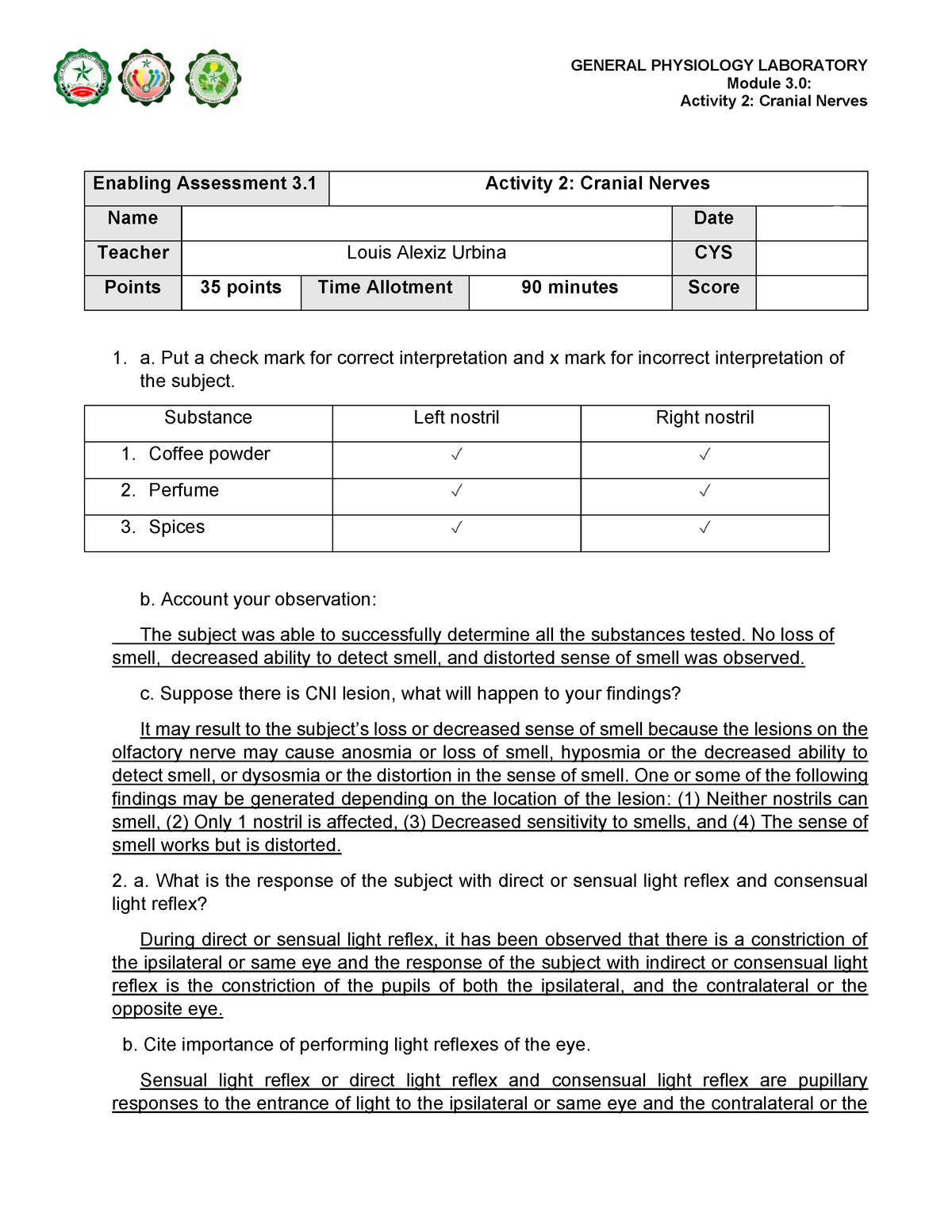 cranial-nerves-laboratory-report-module-3-activity-2-cranial-nerves