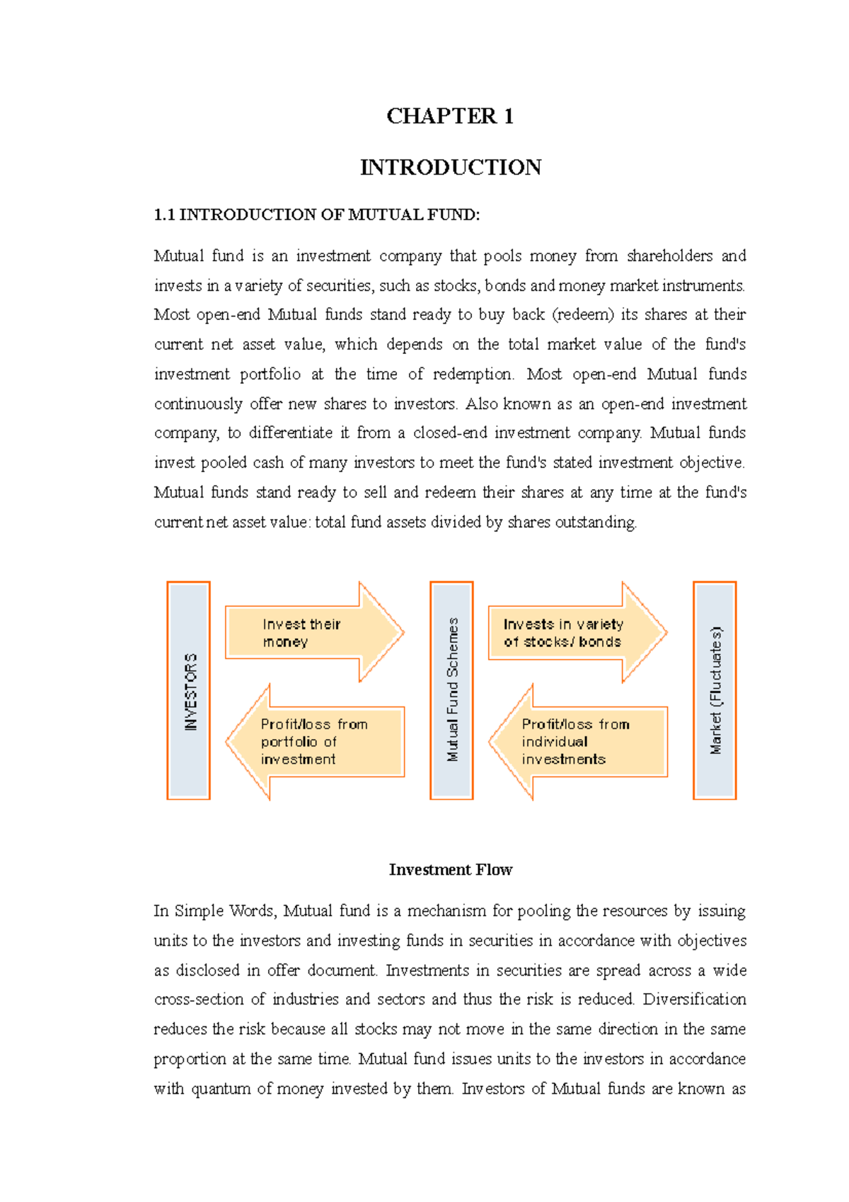 research methodology mutual fund project