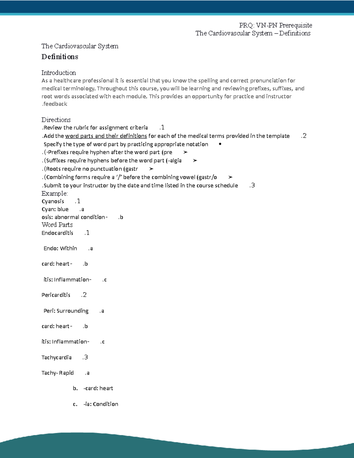 cardiovascular system assignment slideshare