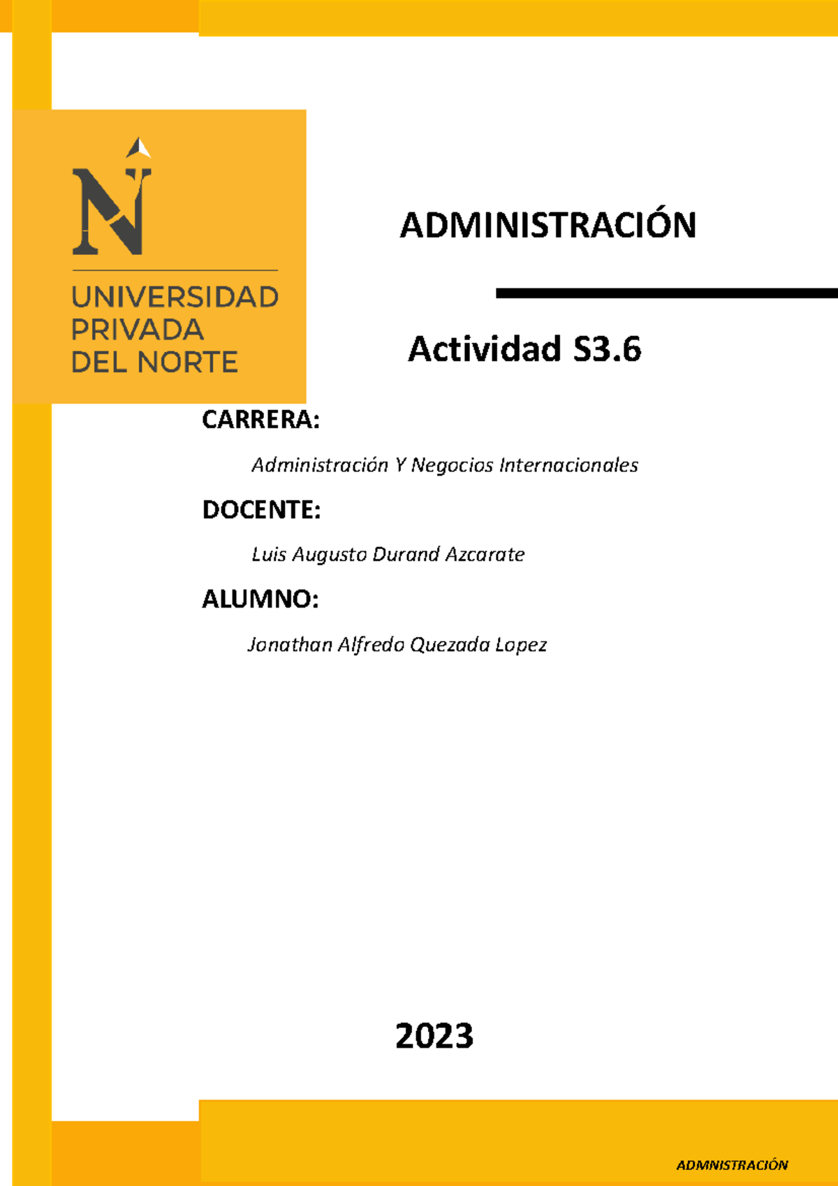 Actividad S3.6 Administracion - Administración y Negocios ...
