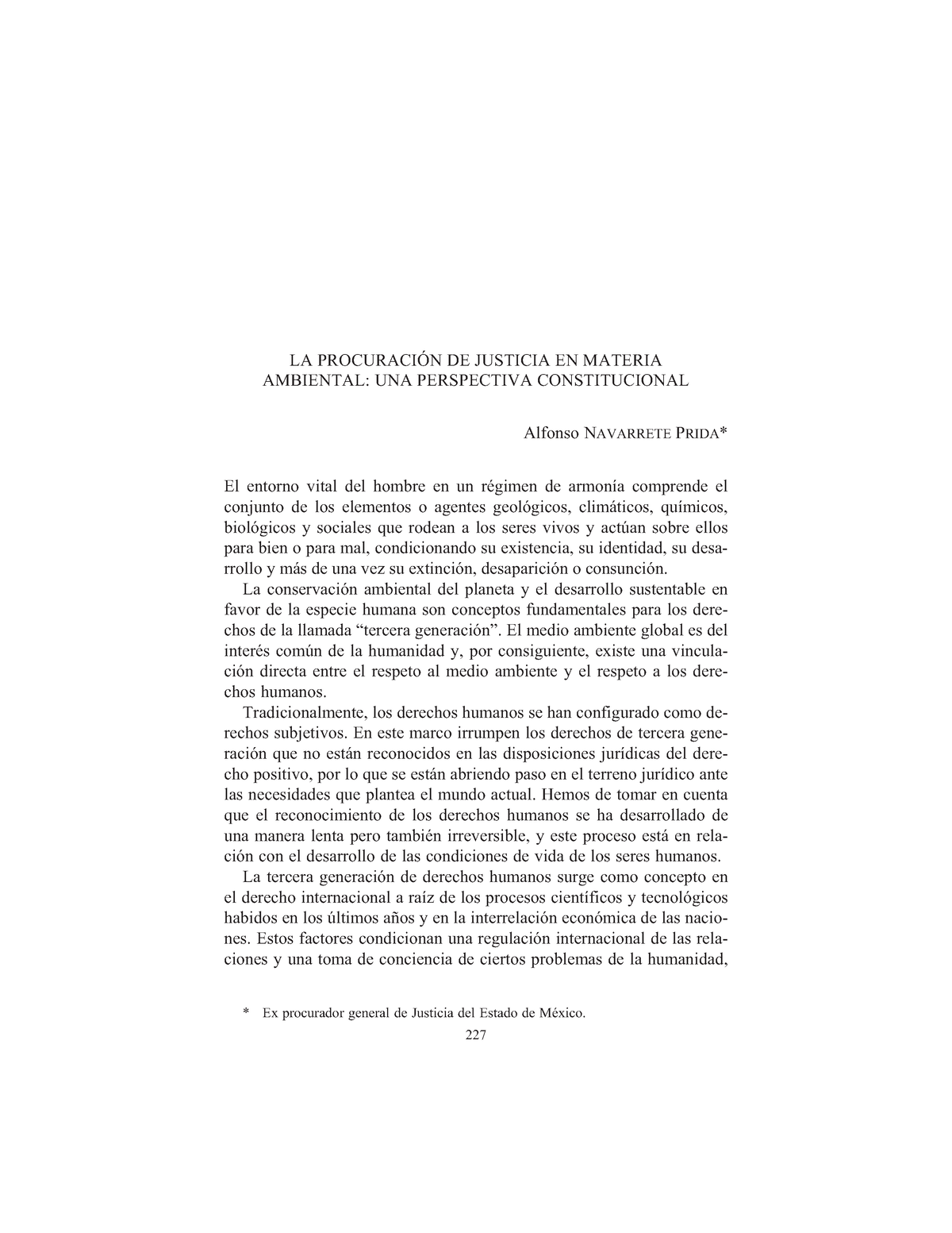 La procuracion de justicia en materia ambiental - LA PROCURACIÓN DE ...