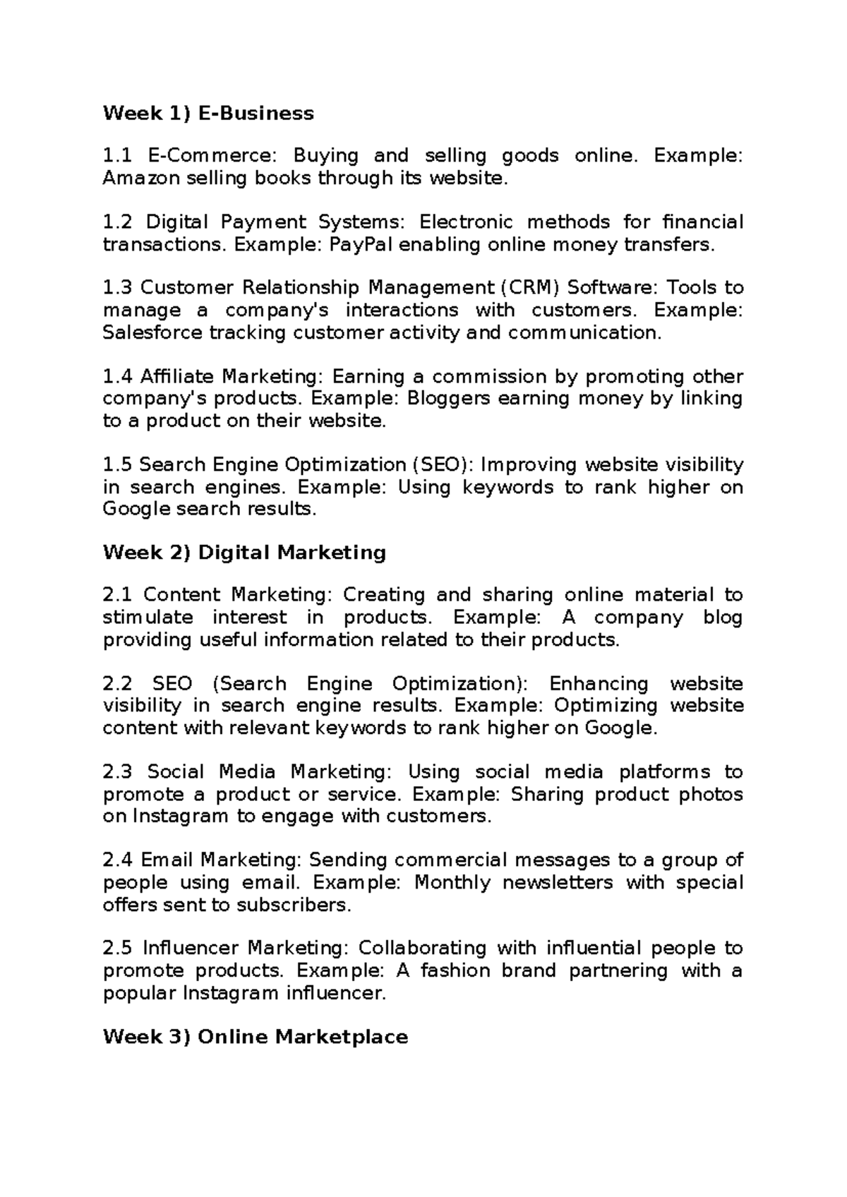 E-Business Terminologies - Week 1) E-Business 1 E-Commerce: Buying and ...