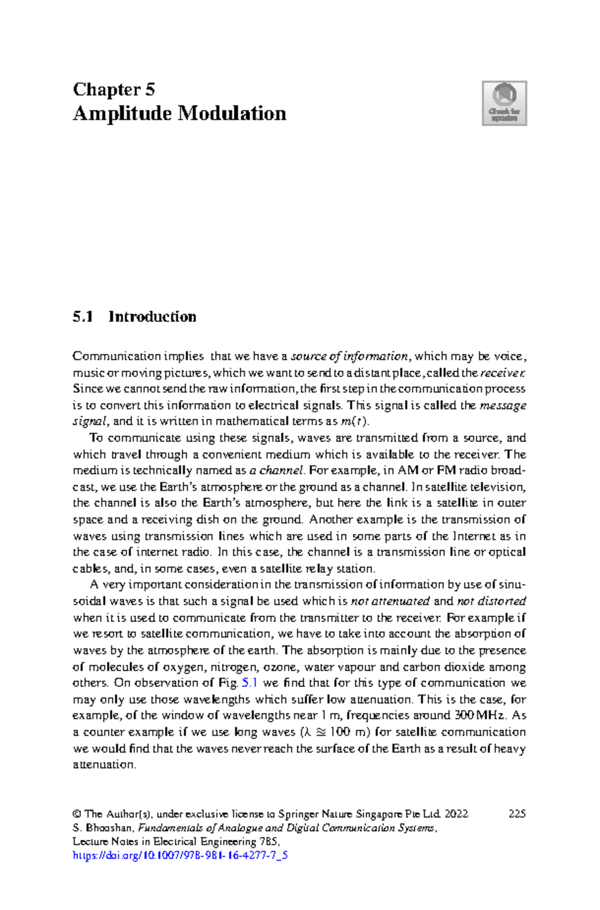 Fundamentals of Analogue and Digital Communication Systems-Springer ...