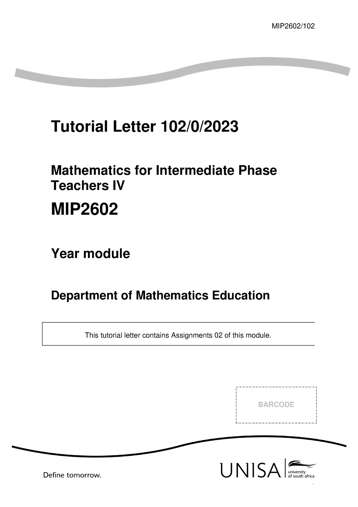 MIP2602 Assessment 2 2023 - MIP2601 - Unisa - Studocu