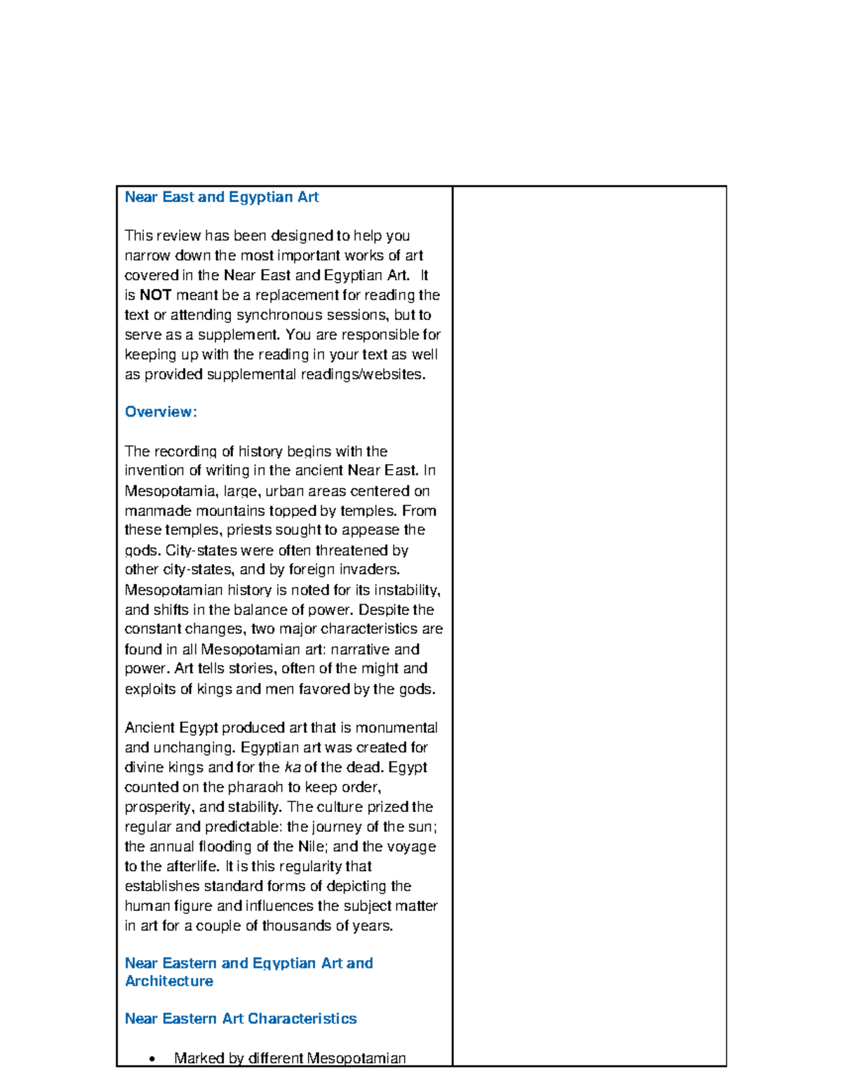 Unit 2 Egypt Art Gallery - Near East and Egyptian Art This review has ...