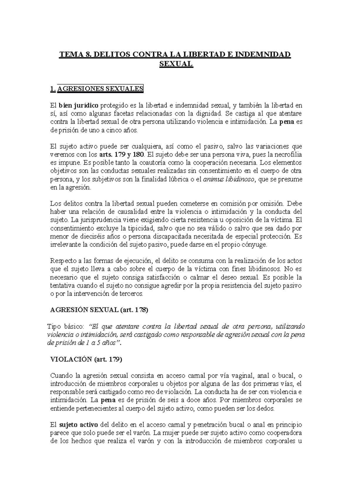 Tema 8 Delitos Contra La Libertad E Indemnidad Sexual Tema 8 Delitos Contra La Libertad E 1783