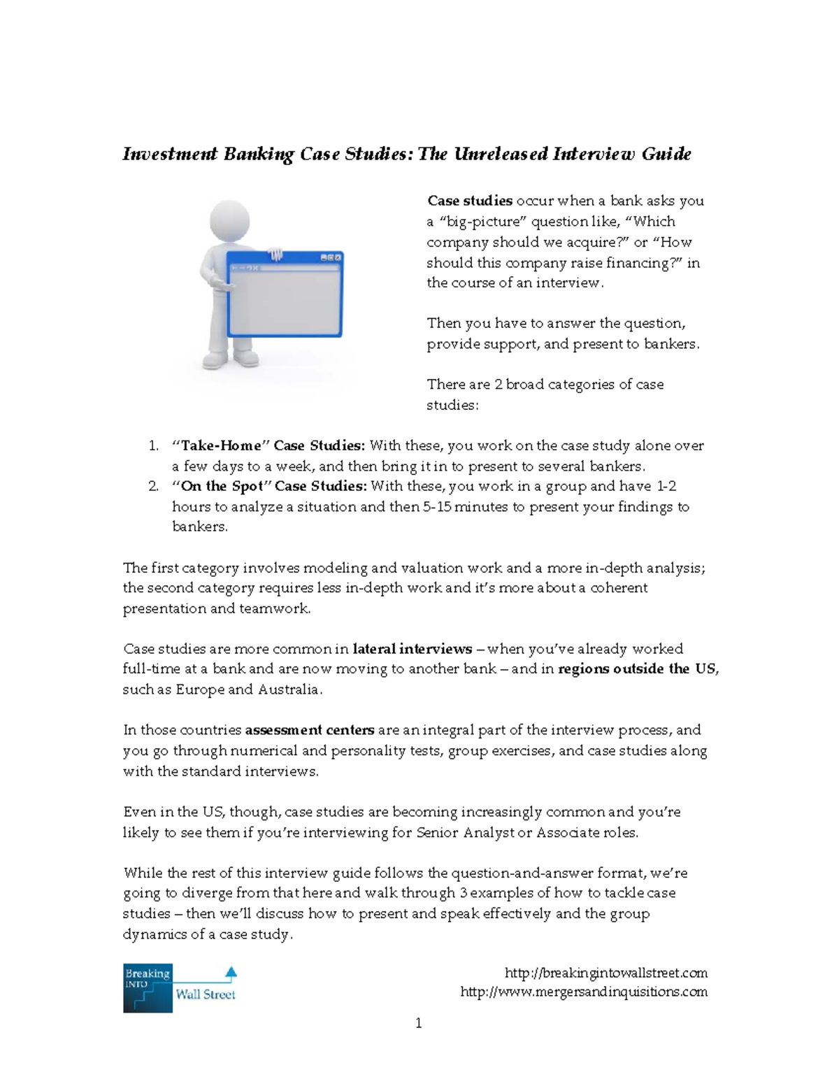 IB Interview Guide Case Studies - ECON 255 - Yale - Studocu