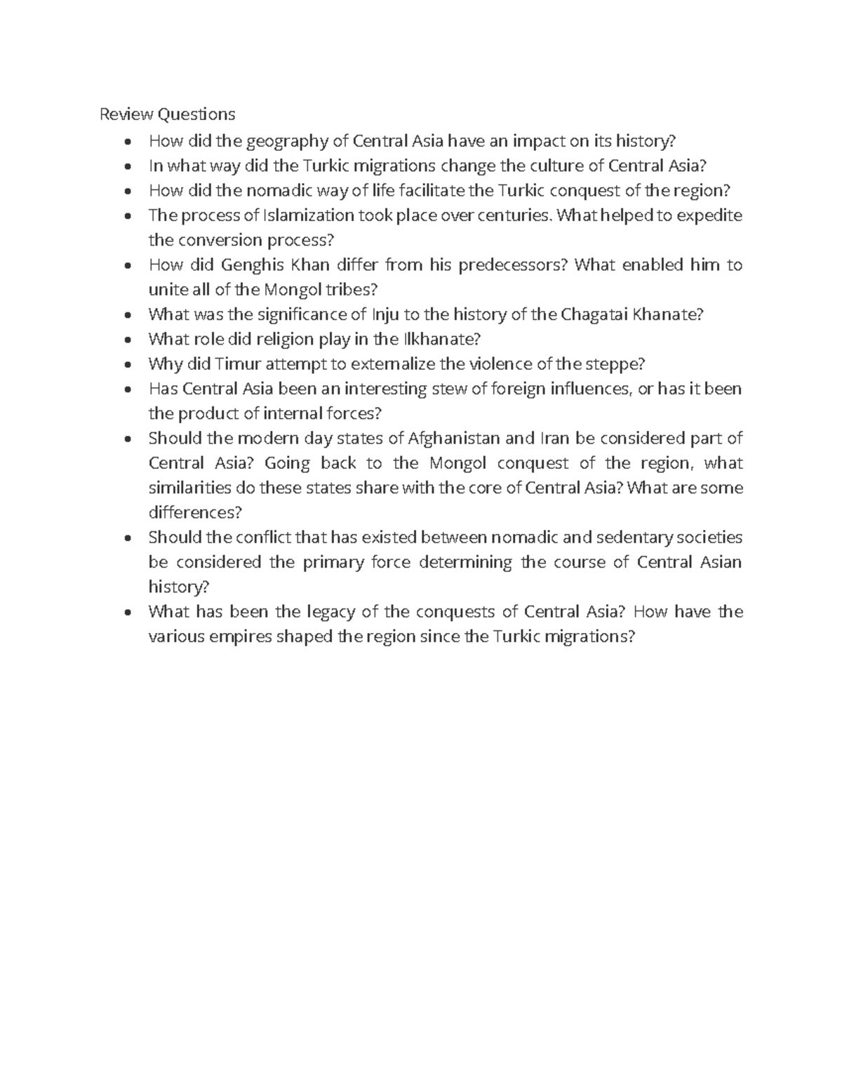 Document 1815 world history study guide Review Questions How did