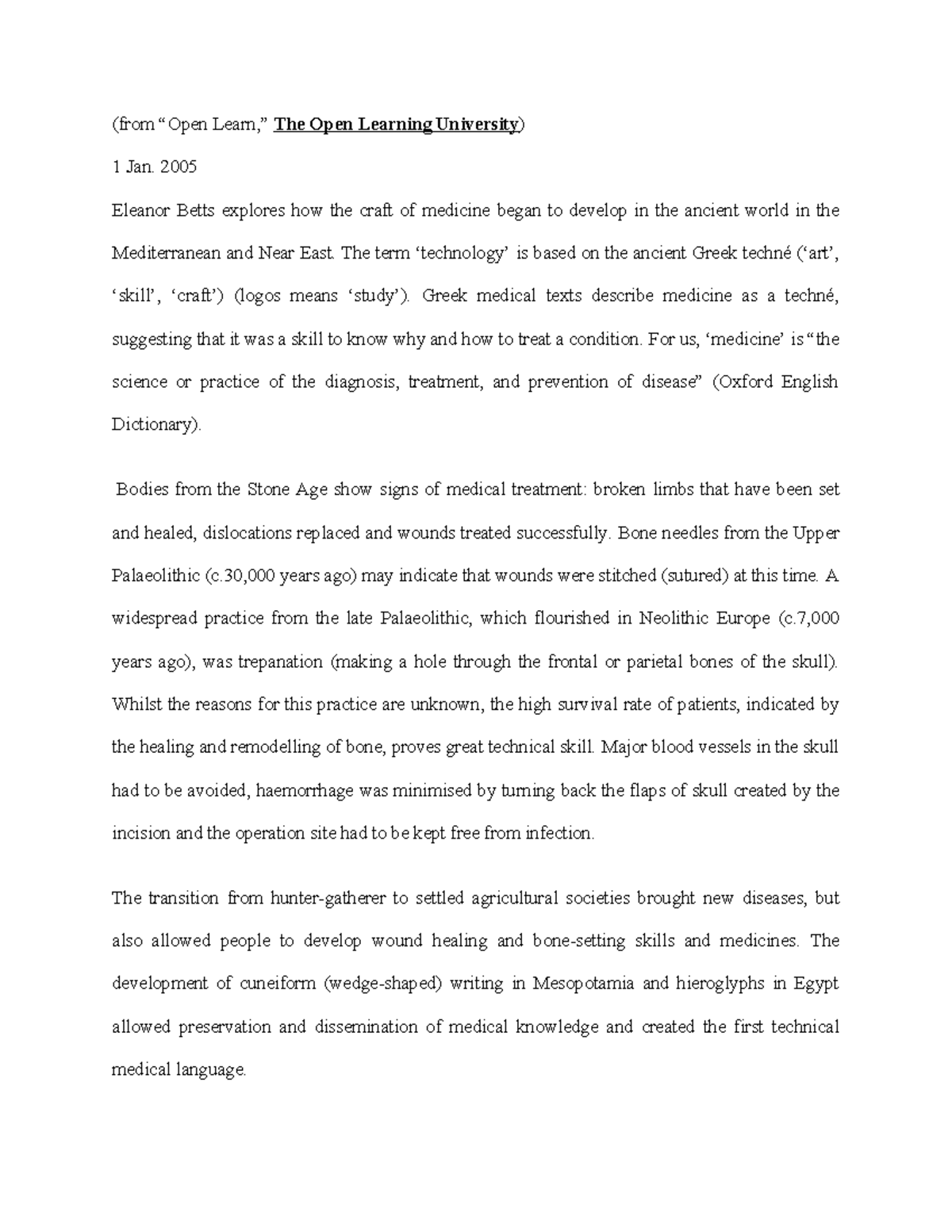Open Learning University M - (from “Open Learn,” The Open Learning ...