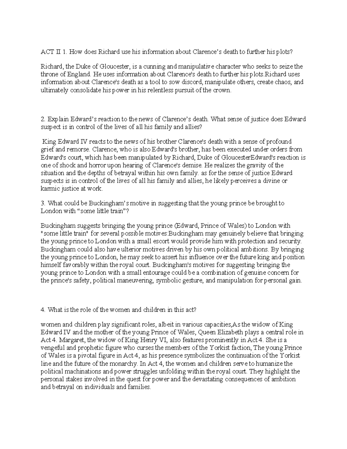 ACT II 1 this is an assignment given a little while ago ACT II 1