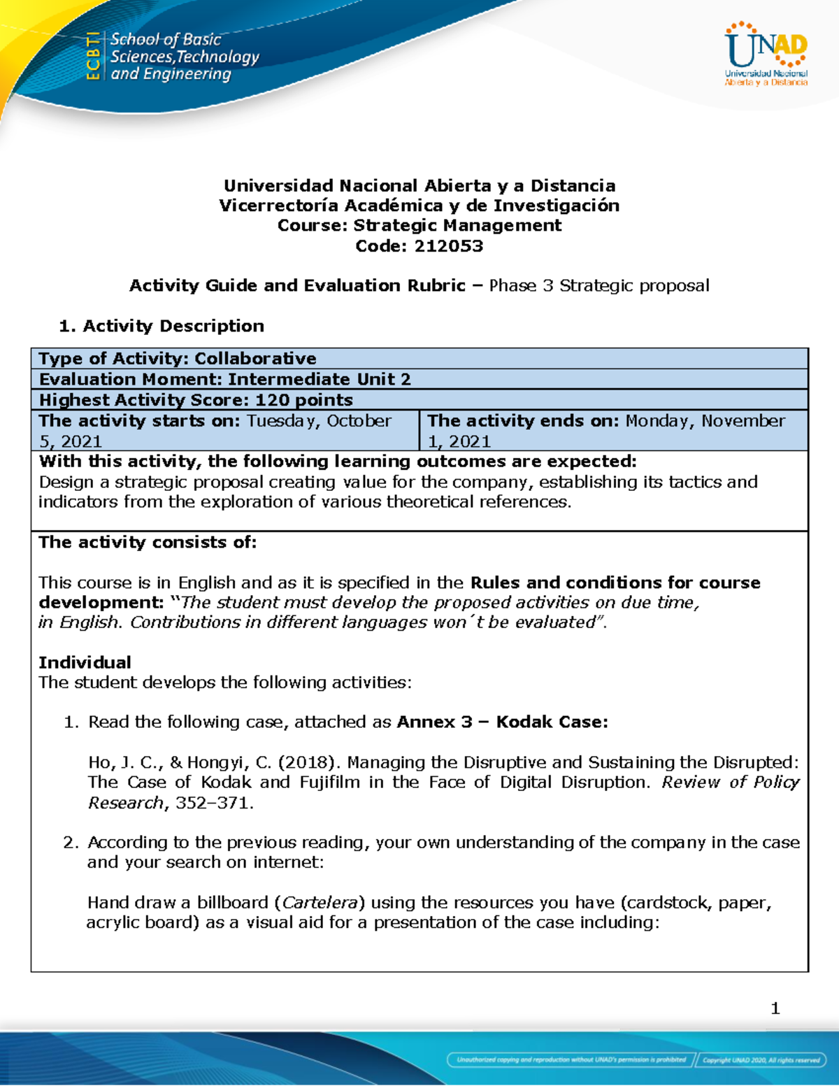 Activity Guide and Evaluation Rubric - Unit 2 - Phase 3 - Strategic ...