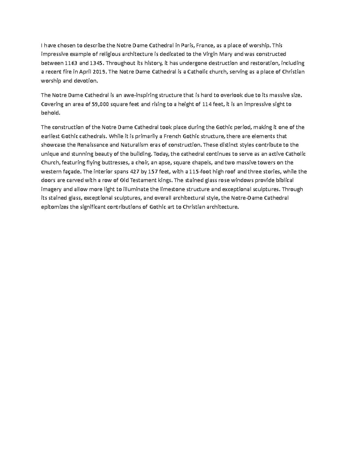 Ahist 1401 discussion forum unit 3 - I have chosen to describe the ...