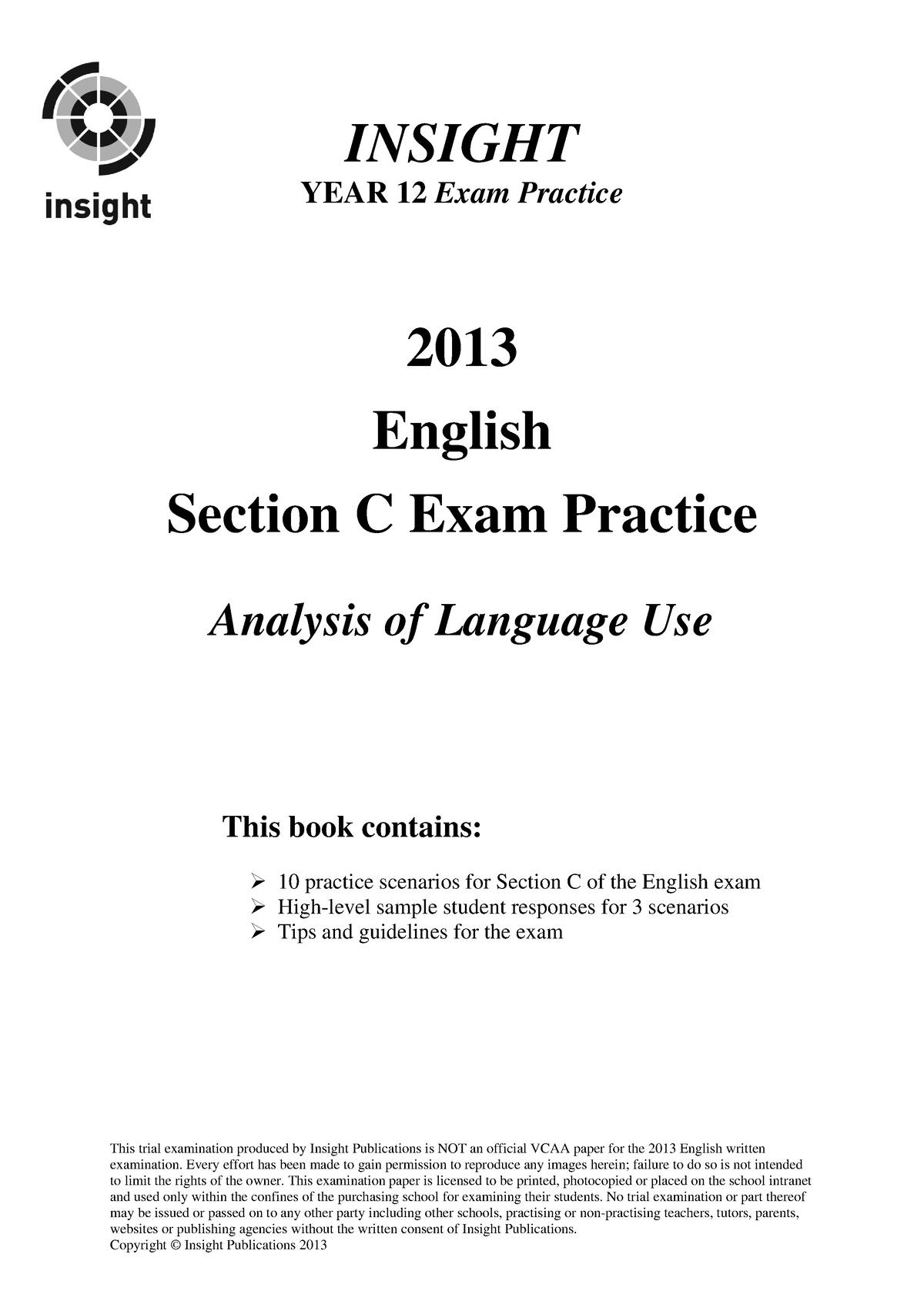 Exam Practice Section C (59 pages) - This trial examination produced by ...