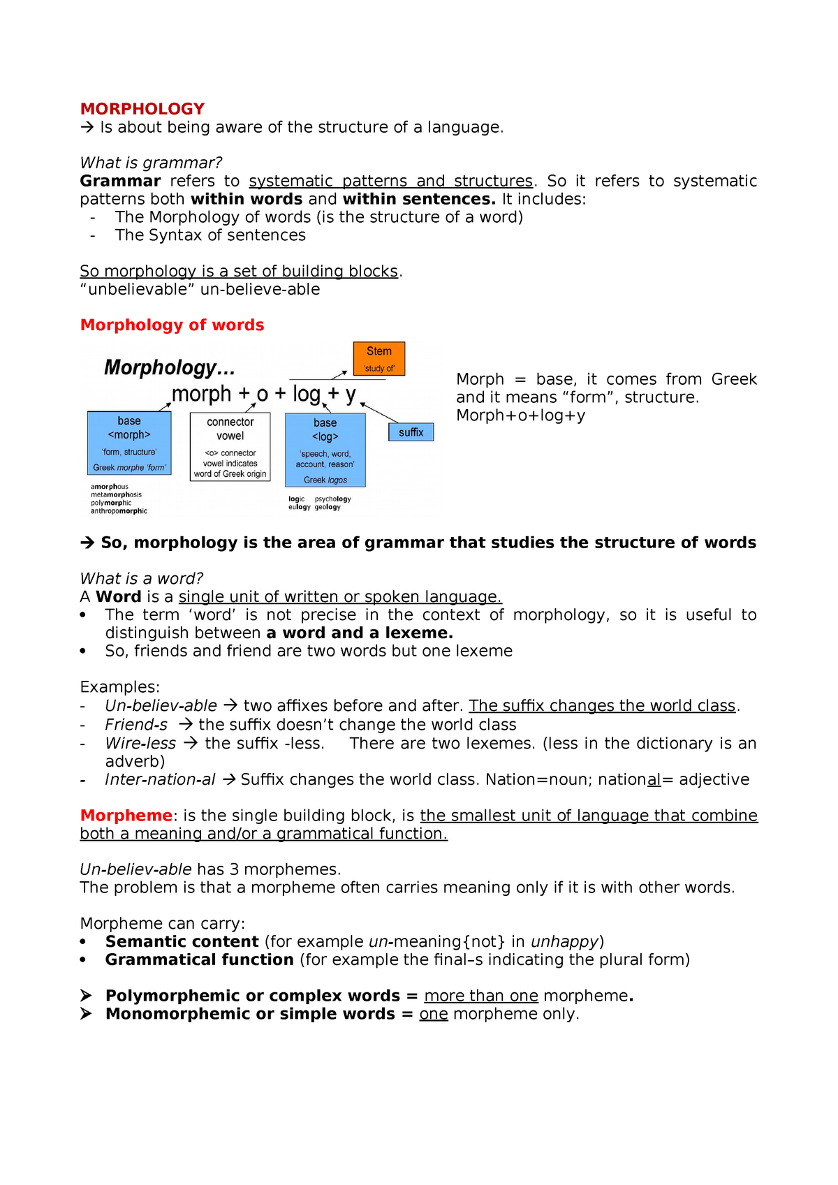 Morfosintassi Inglese Marketing Unicatt Studocu