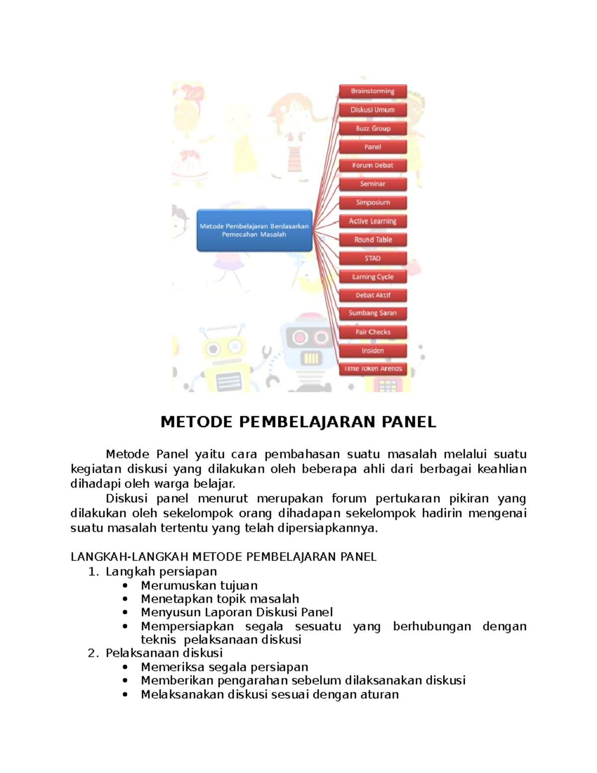 Metode Pembelajaran Panel - METODE PEMBELAJARAN PANEL Metode Panel ...