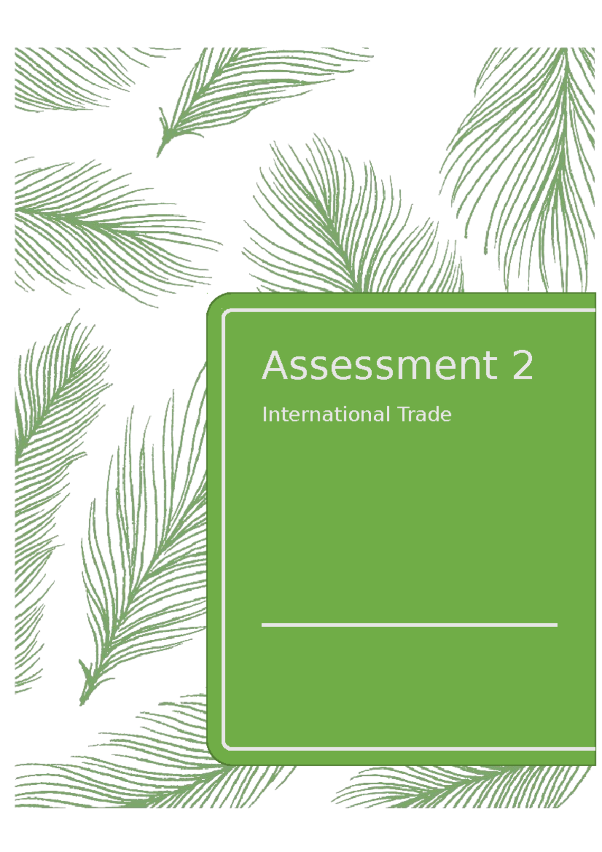 assignment on international trade