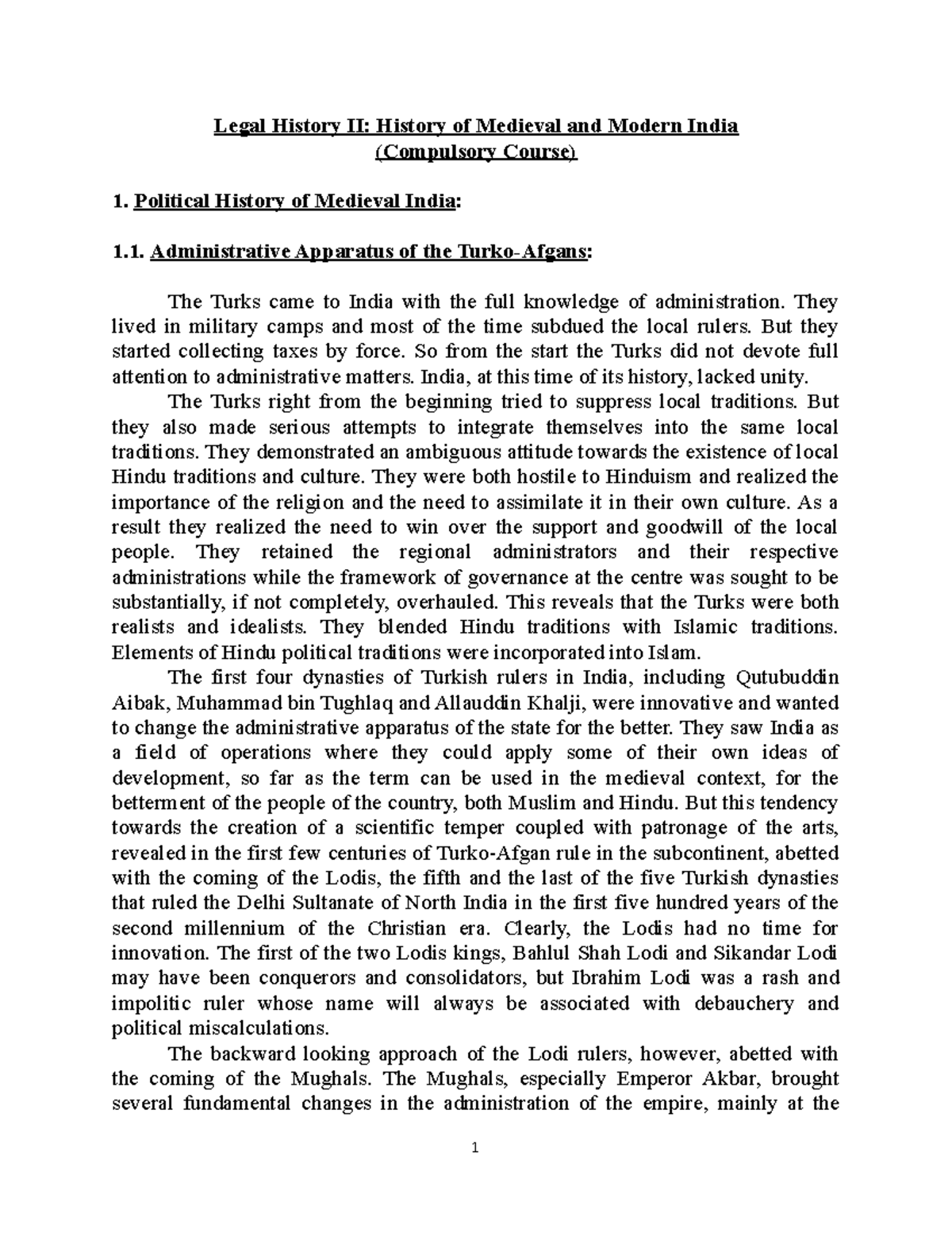 LH II - Lecture notes 1 - 10 - Legal History II: History of Medieval ...