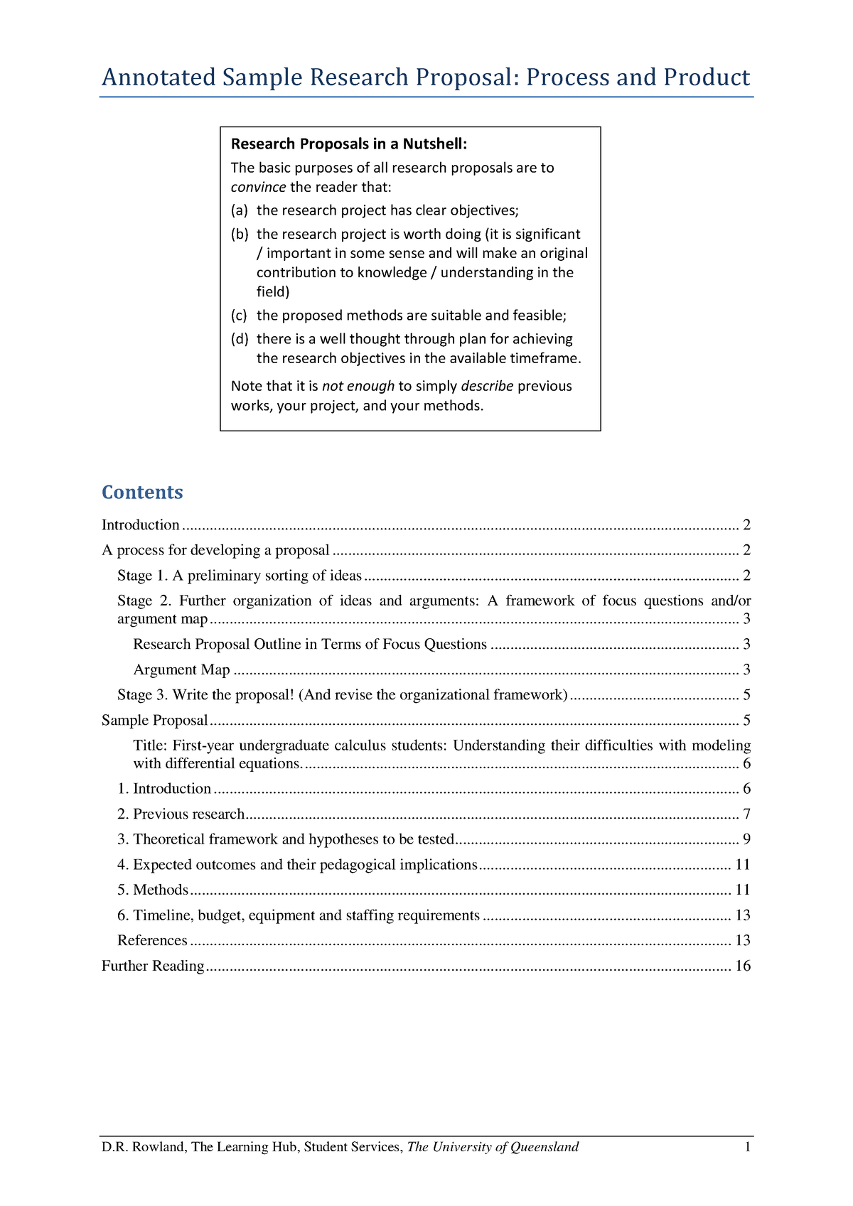 annotated sample research proposal process and product